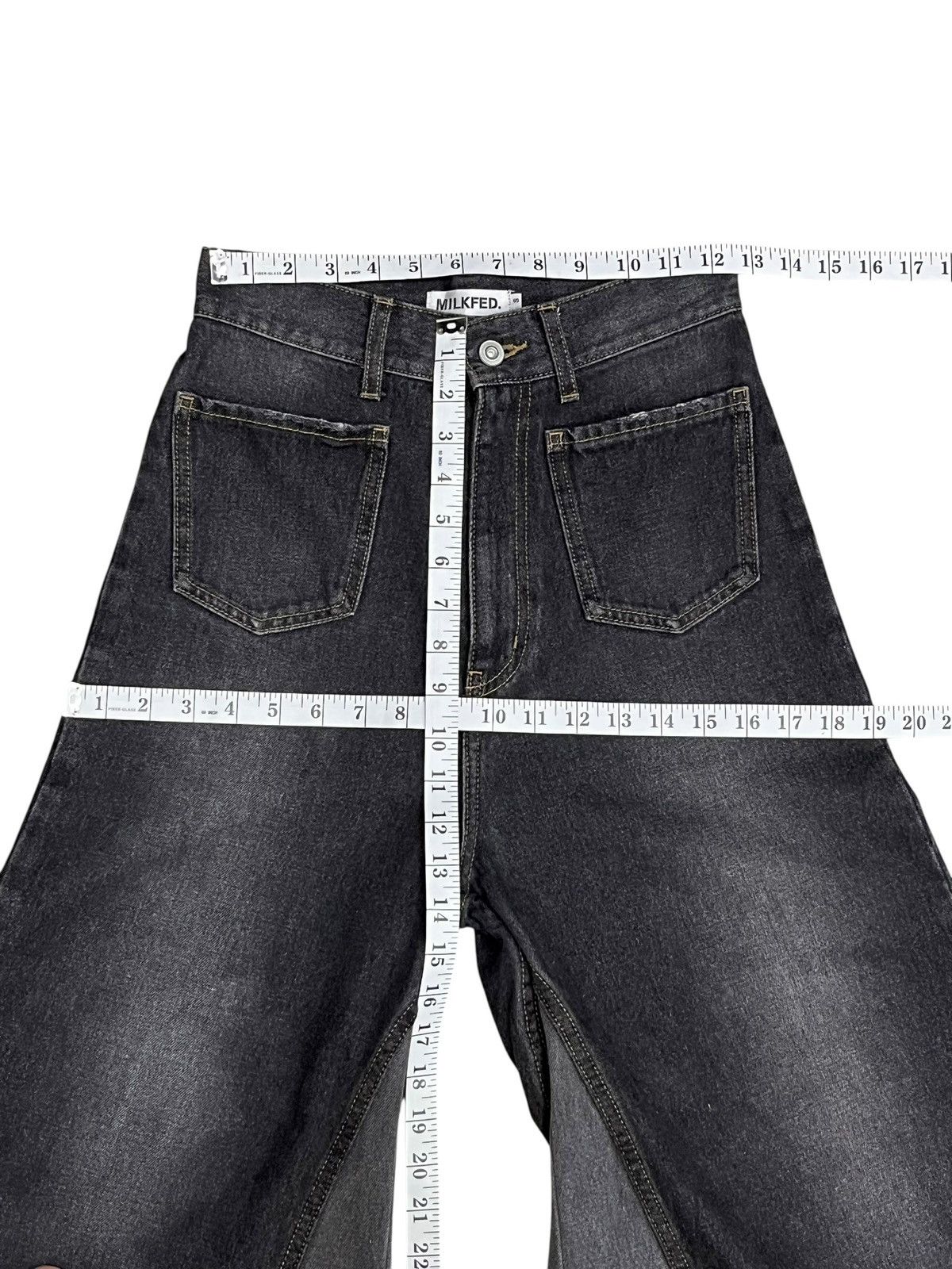 MILKFED 💥RARE🔥Vintage MILKFED. Panel Ultra Flare Denim Petite Rare Size 25" / US 0 / IT 36 - 11 Thumbnail