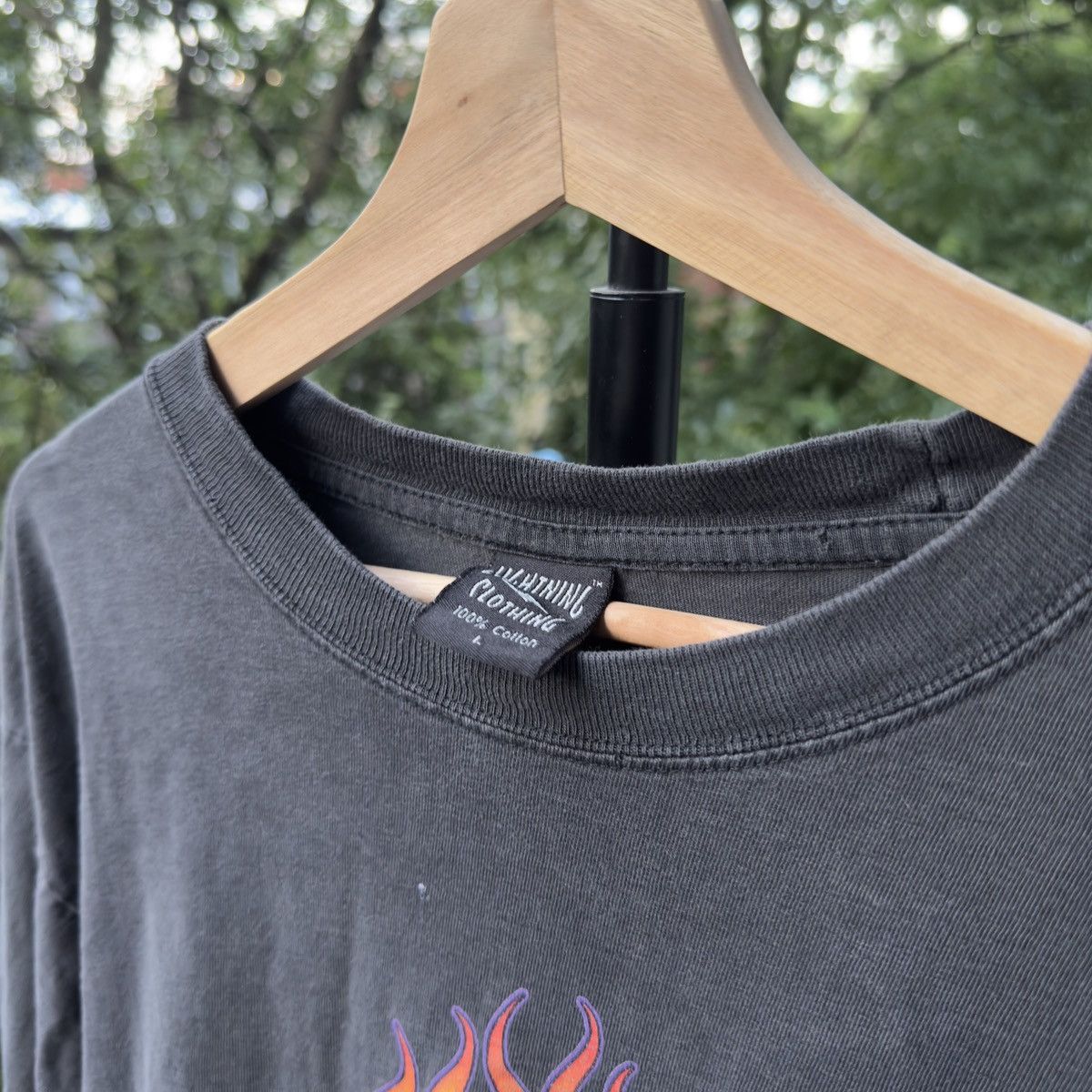 Vintage Thrashed Faded Distressed Flame Shirt ERD Grunge Chrome Size US L / EU 52-54 / 3 - 4 Thumbnail