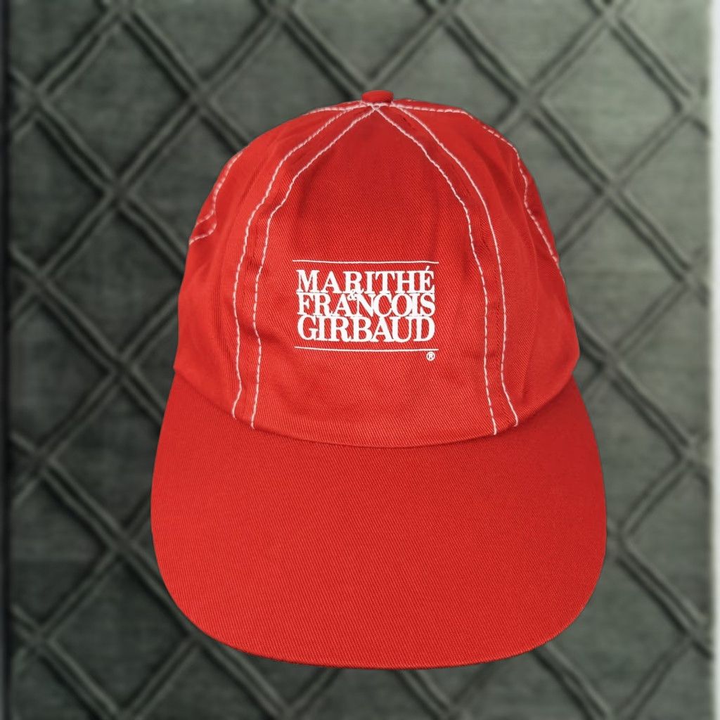 Vintage VINTAGE Marithe Francois Girbaud Hat Cap Baseball Fitted One Size Red Mens 90s Size ONE SIZE - 1 Thumbnail
