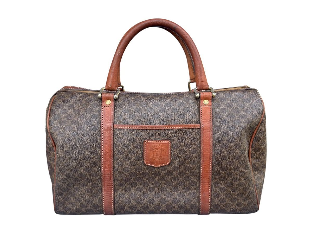 Celine Vintage 90s Celine Macadam Boston Bag Size ONE SIZE - 1 Thumbnail