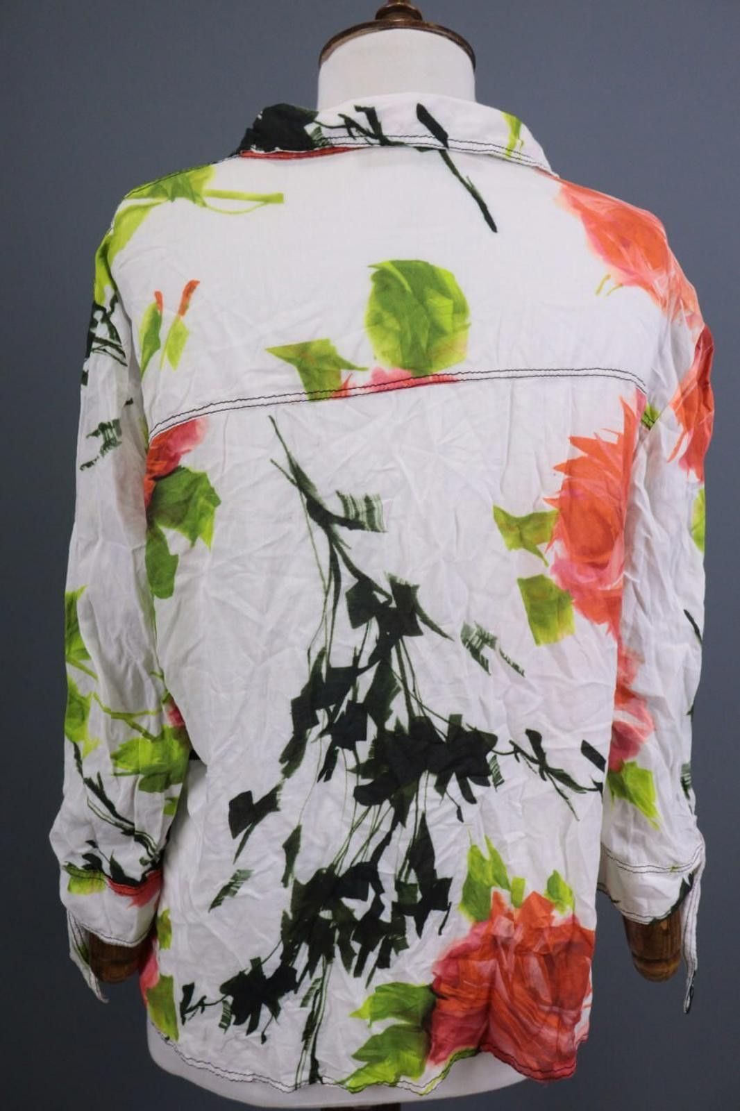 Designer Elisa Cavaletti Multicolor Floral Top Tunic Shirt Sz XXL Size XXL / US 16-18 / IT 52-54 - 11 Thumbnail
