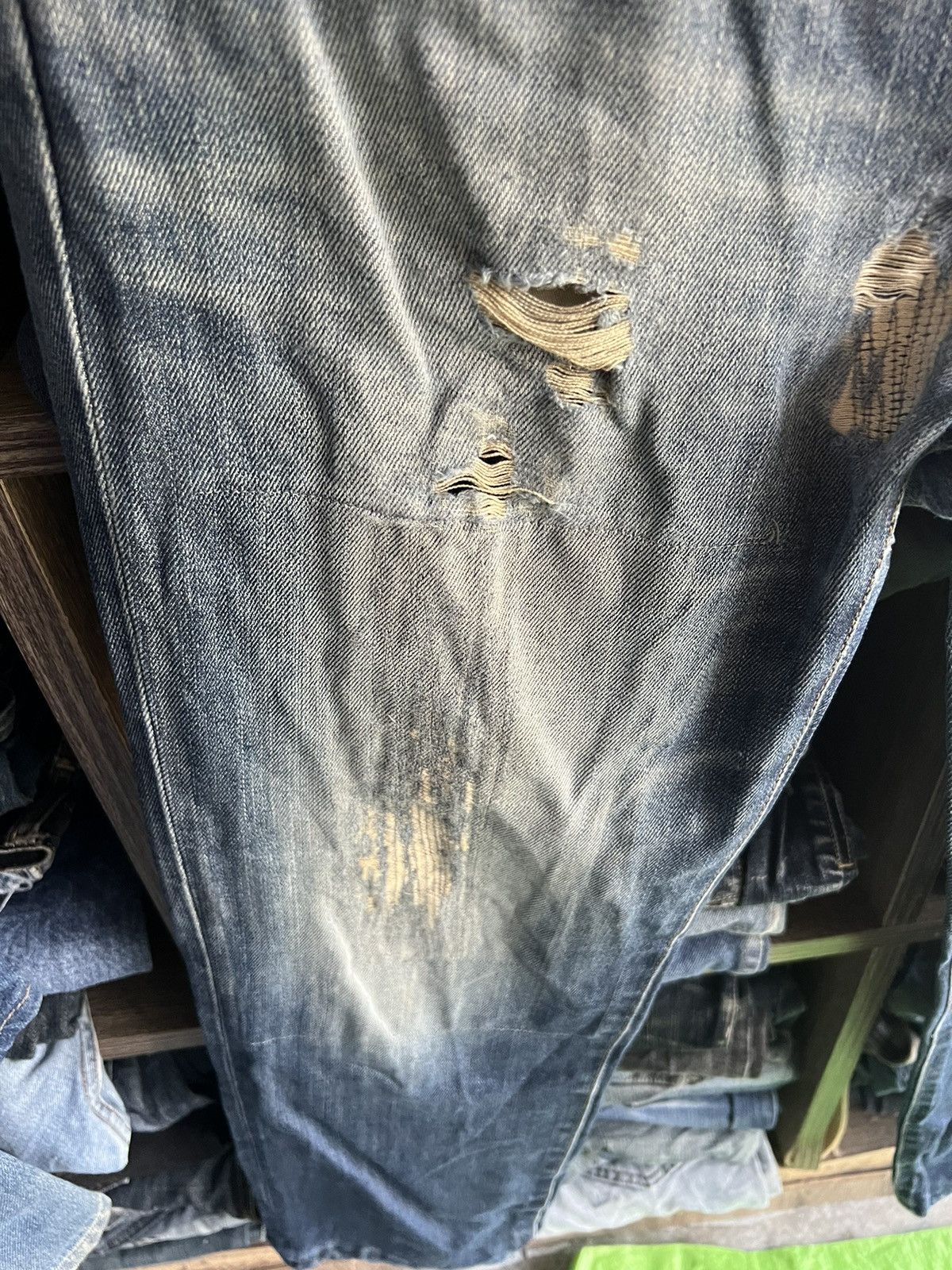 Edwin 🔥Made in Japan Edwin Distressed Denim Size US 35 - 8 Thumbnail