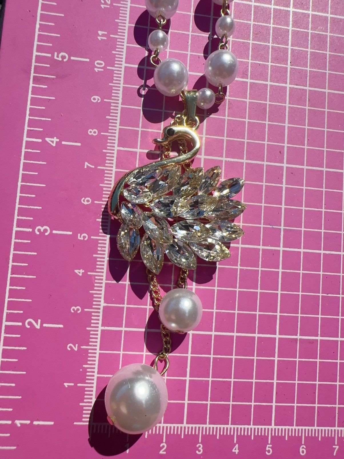 Anne Klein Anne Klein gold tone Y-drop long pearl necklace diamonds Size ONE SIZE - 2 Thumbnail