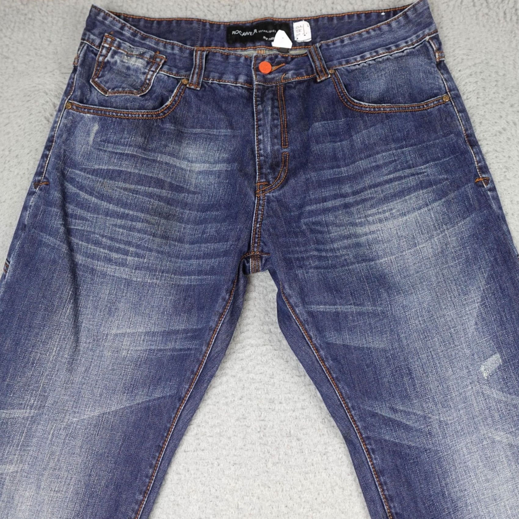 Rocawear Rocawear Jeans Mens 36x32 Blue Classic Fit Distressed Denim Relaxed Hip Hop Y2K Size US 36 / EU 52 - 5 Thumbnail