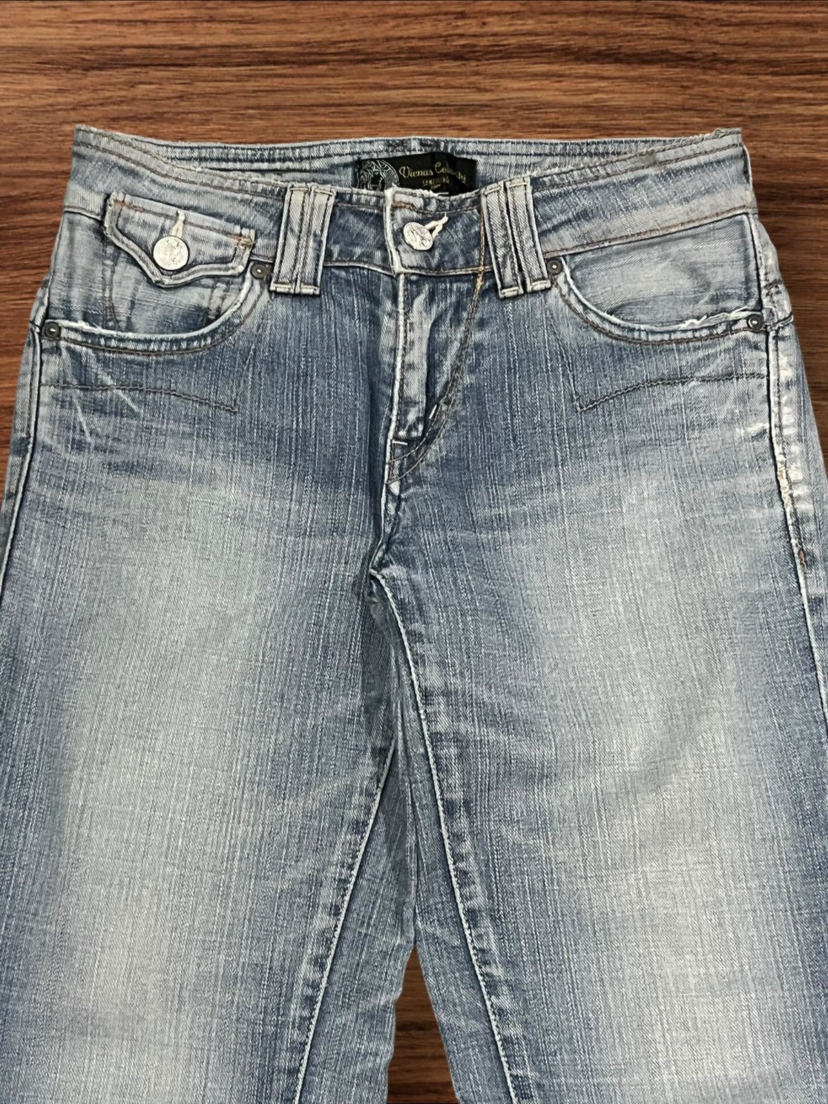 Edwin × Japanese Brand Vintage Japanese Brand Edwin Venus Blue Washed Flare Jeans Size 28" / US 6 / IT 42 - 4 Thumbnail