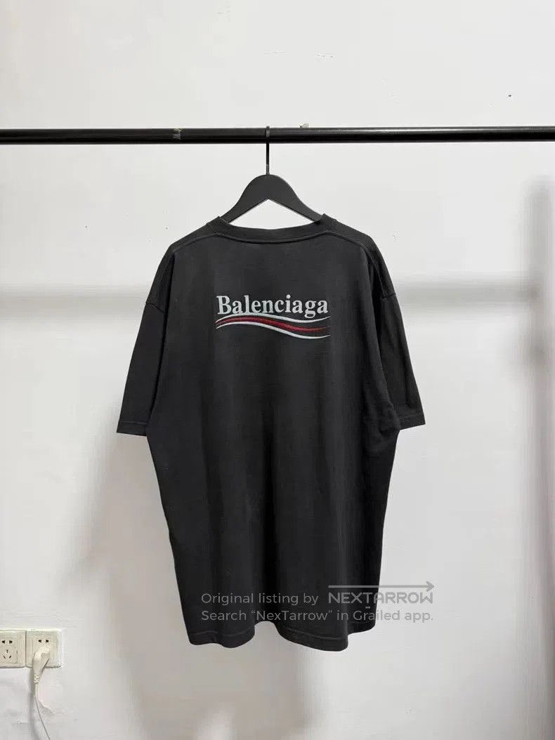 Balenciaga Balenciaga Black Embroidered Coke Letter Tee. Size US M / EU 48-50 / 2 - 2 Thumbnail