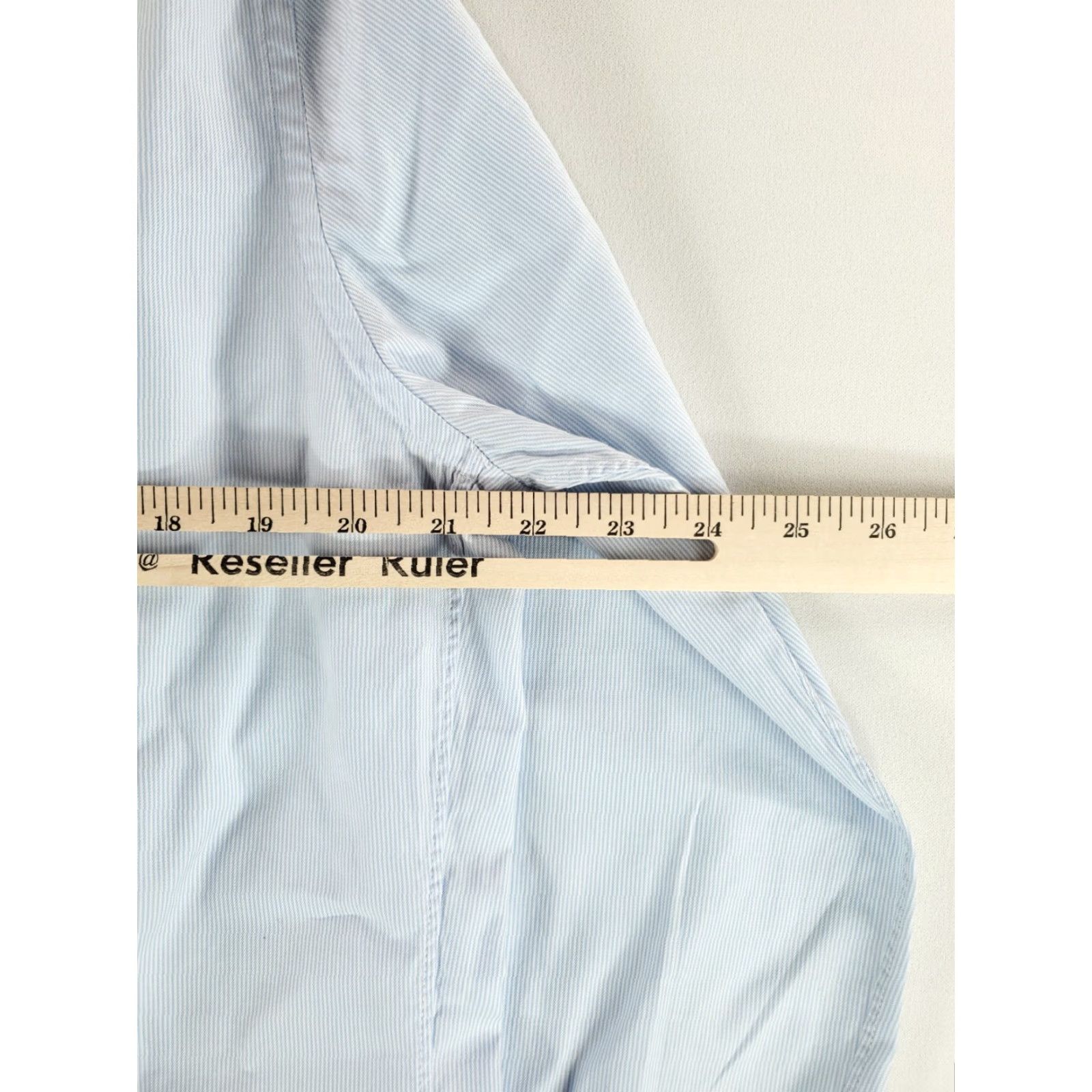 Suitsupply Suitsupply Egyptian Cotton Button Up Shirt Blue White Striped Slim Mens L / 41/16 Mens Size US L / EU 52-54 / 3 - 5 Thumbnail