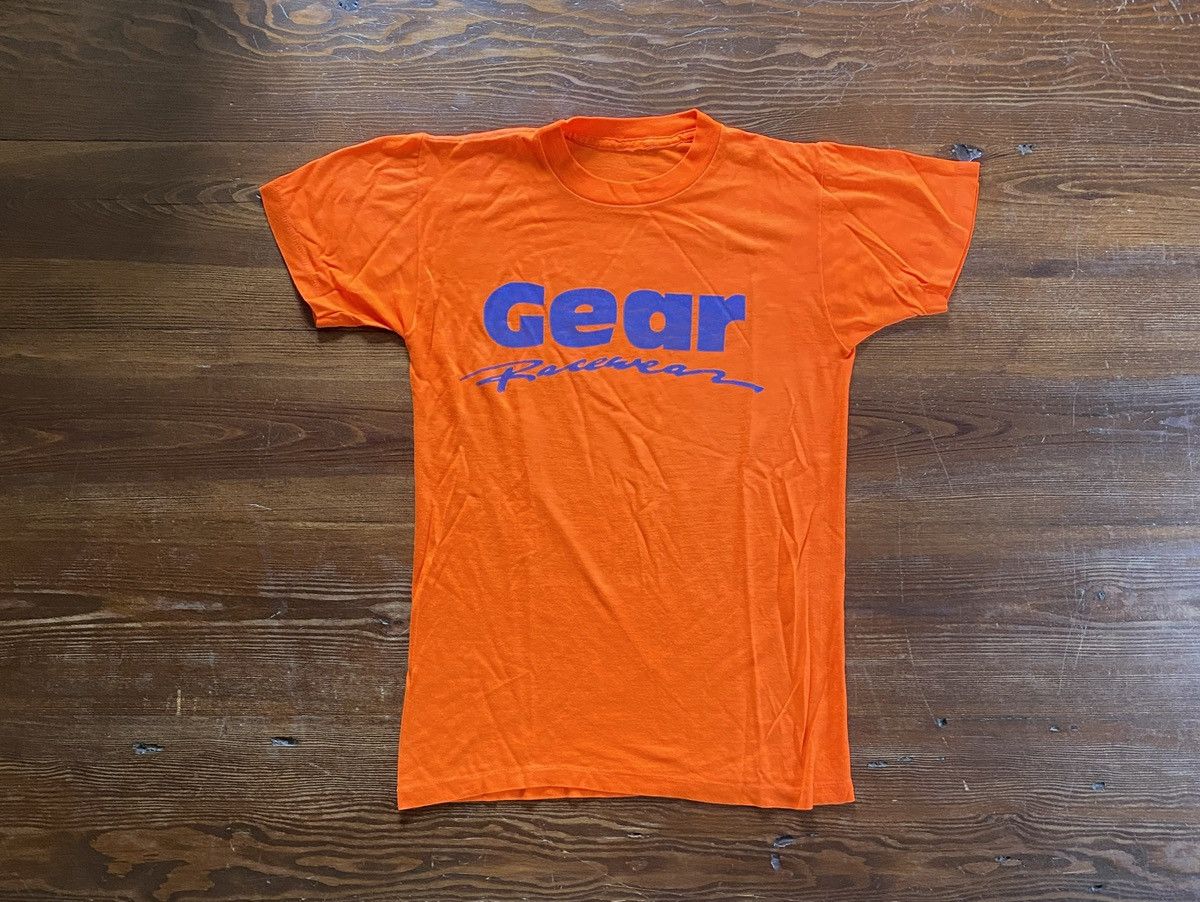 Vintage Vintage 80’s Gear Racewear Moto Orange Single Stitch Tee Size US XXS / EU 40 - 1 Thumbnail