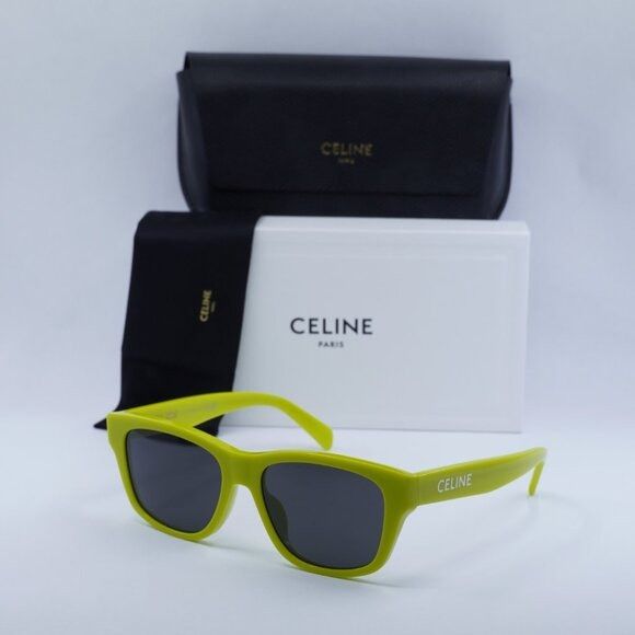 Celine Celine CL40249U 39A Sunglasses - Neon Yellow Frame Size ONE SIZE - 10 Thumbnail