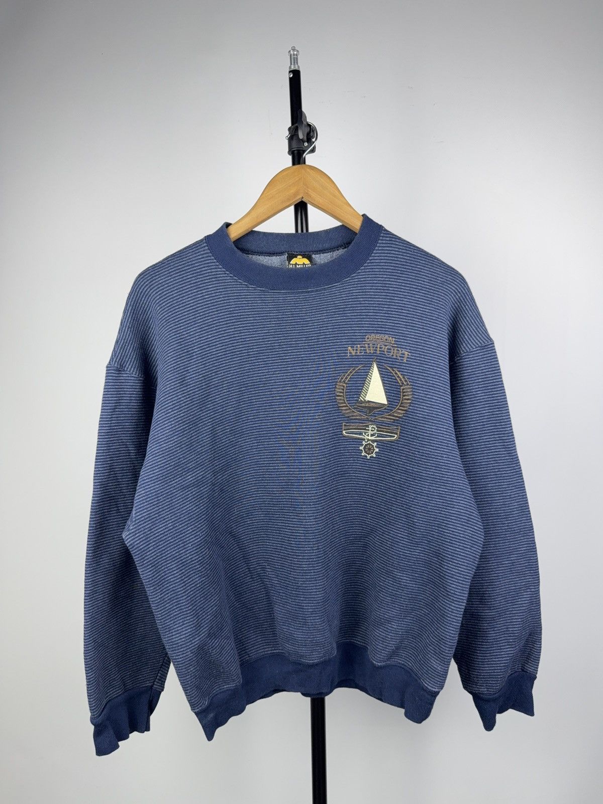 Vintage 90s H.I. Miller Gold Newport Oregon Nautical Sweatshirt USA Size US M / EU 48-50 / 2 - 1 Thumbnail