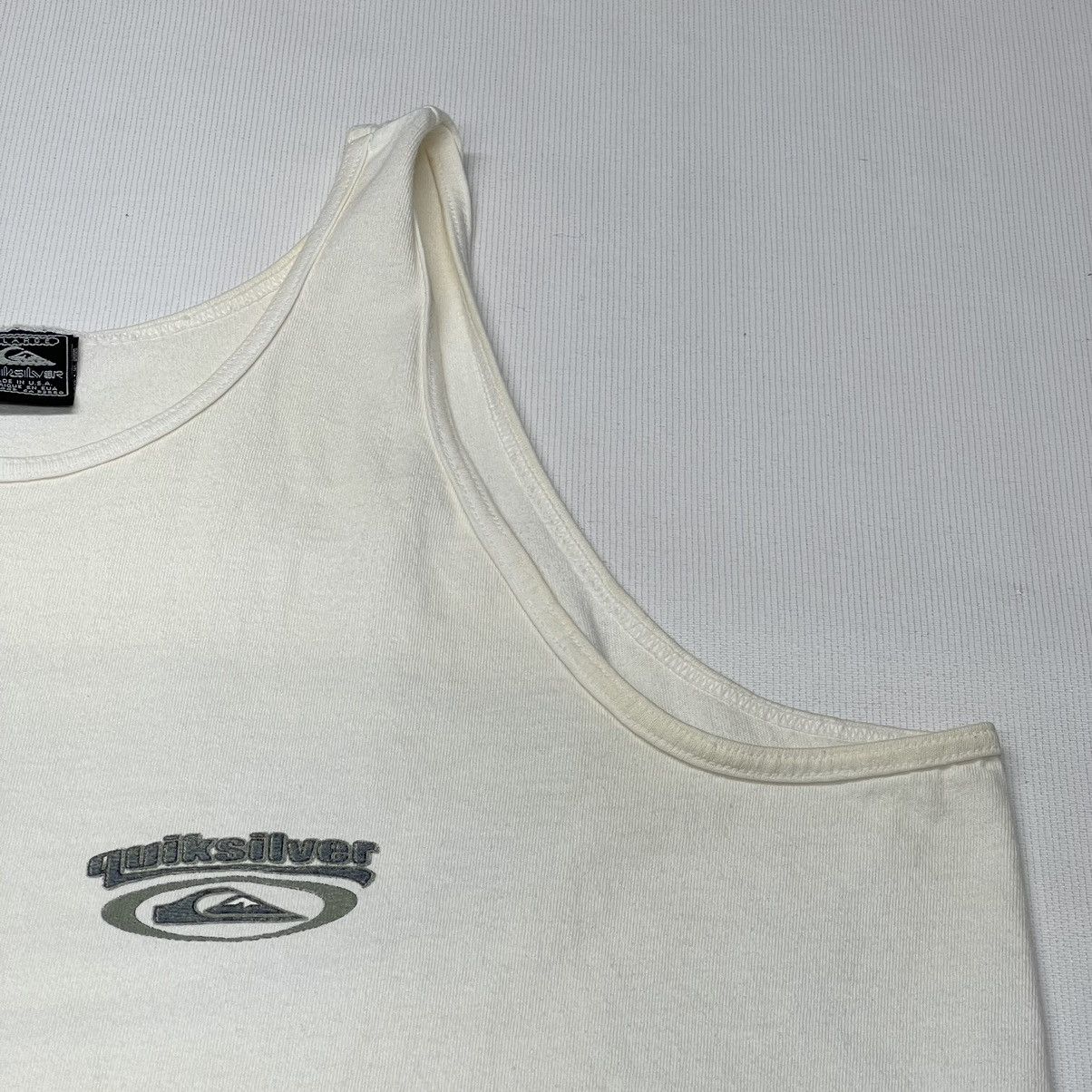 Quiksilver × Vintage Quiksilver Tee Shirt White Sleeveless Tank Graphic Logo Size US XL / EU 56 / 4 - 3 Thumbnail