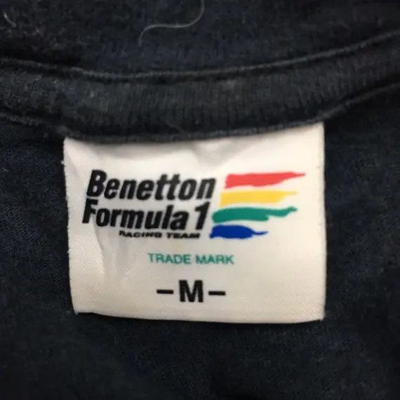 Benetton Vtg BENETTON FORMULA1 Racing Team Tee Shirt Spell Out Size US M / EU 48-50 / 2 - 7 Thumbnail