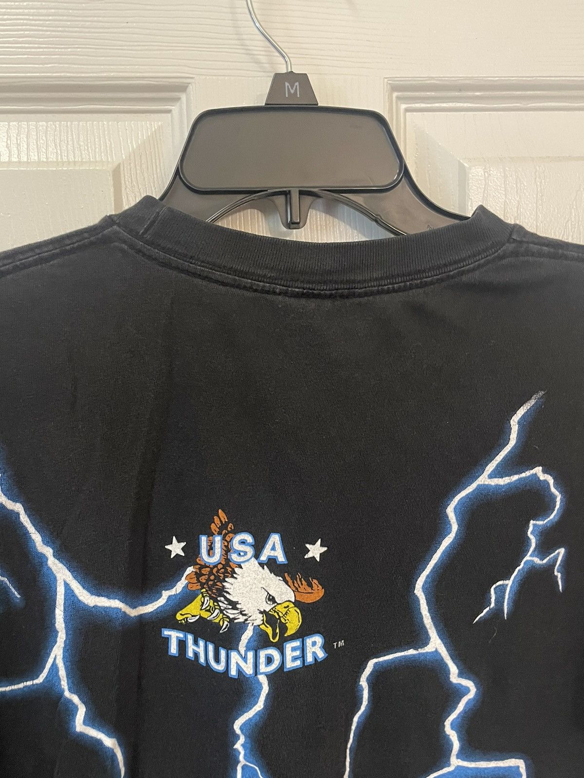 Band Tees × Vintage Vintage American thunder Eagle T Shirt Size L All Over Print Size US L / EU 52-54 / 3 - 6 Thumbnail