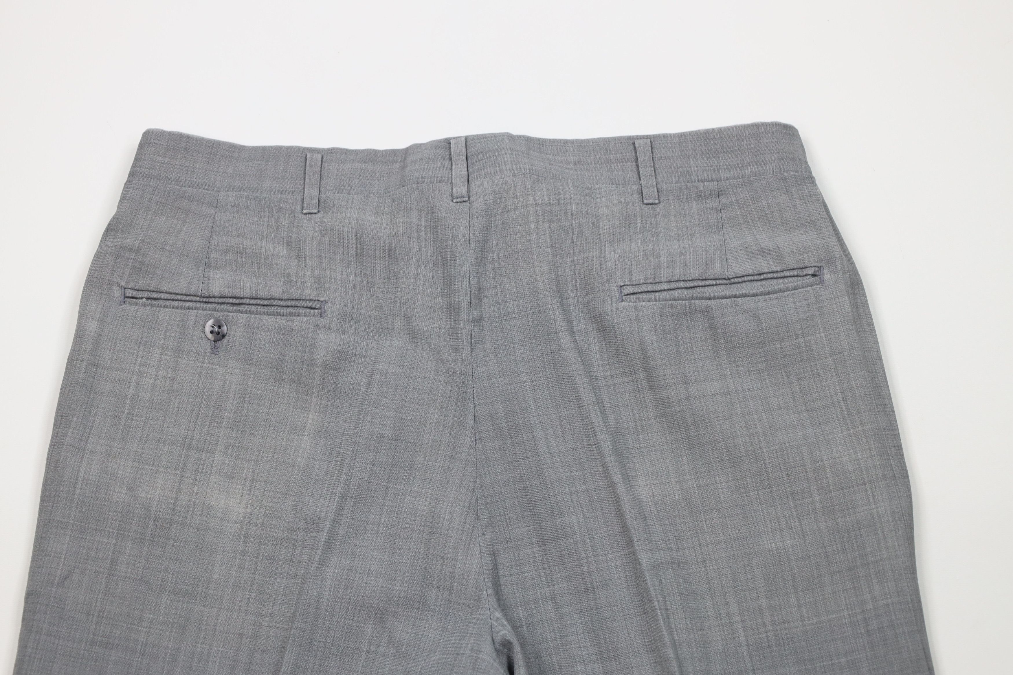 Vintage Vintage 90s Streetwear Chambray Knit Wide Leg Chino Pants Size US 36 / EU 52 - 10 Thumbnail