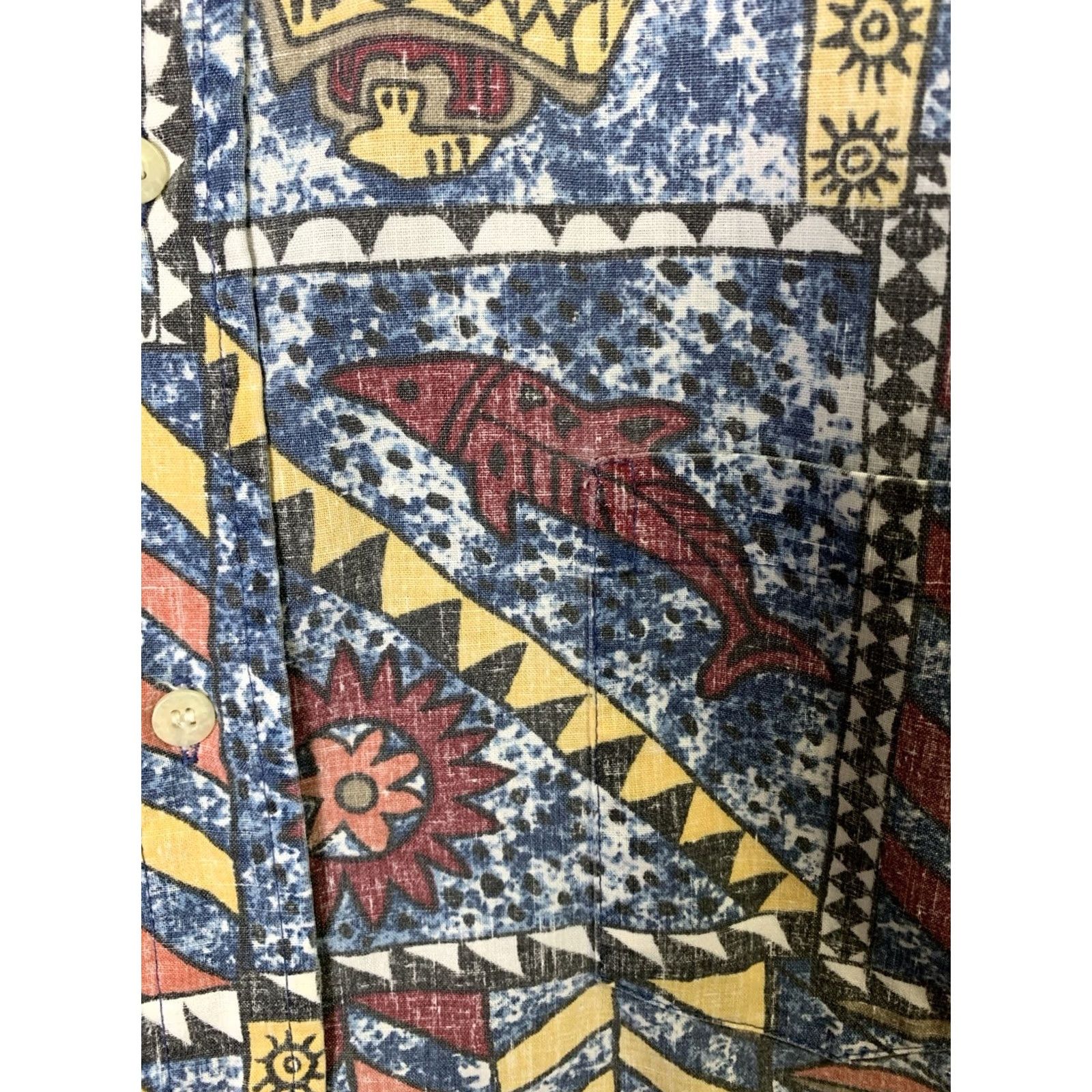 Reyn Spooner Reyn Spooner Hawaiian Aloha Shirt Large Multicolor Button-Up Short Sleeve Tiki Beach Casual Mens Size US L / EU 52-54 / 3 - 5 Thumbnail