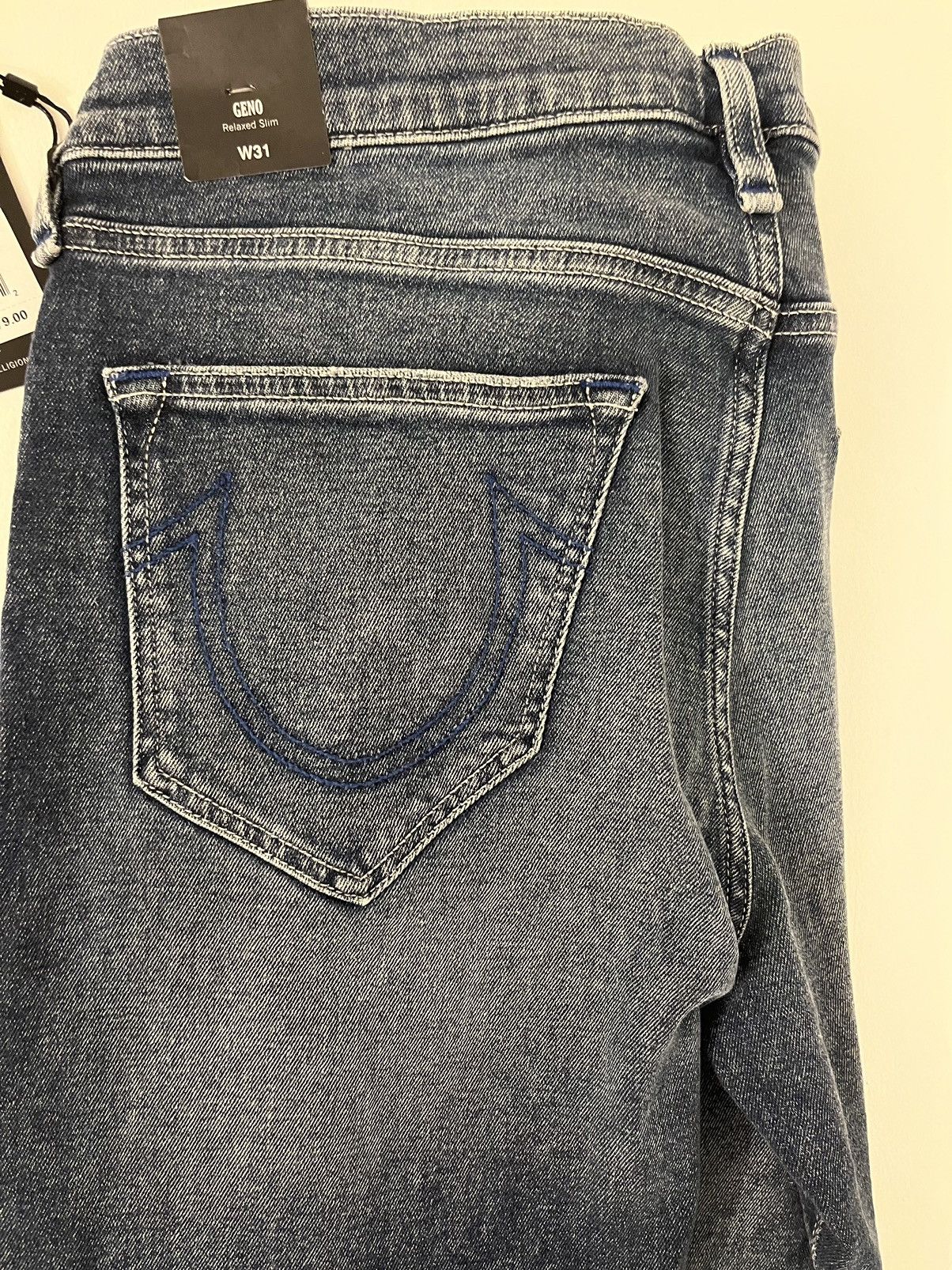 True Religion True Religion Slim Fit Washed Blue Jeans Size US 31 - 4 Thumbnail