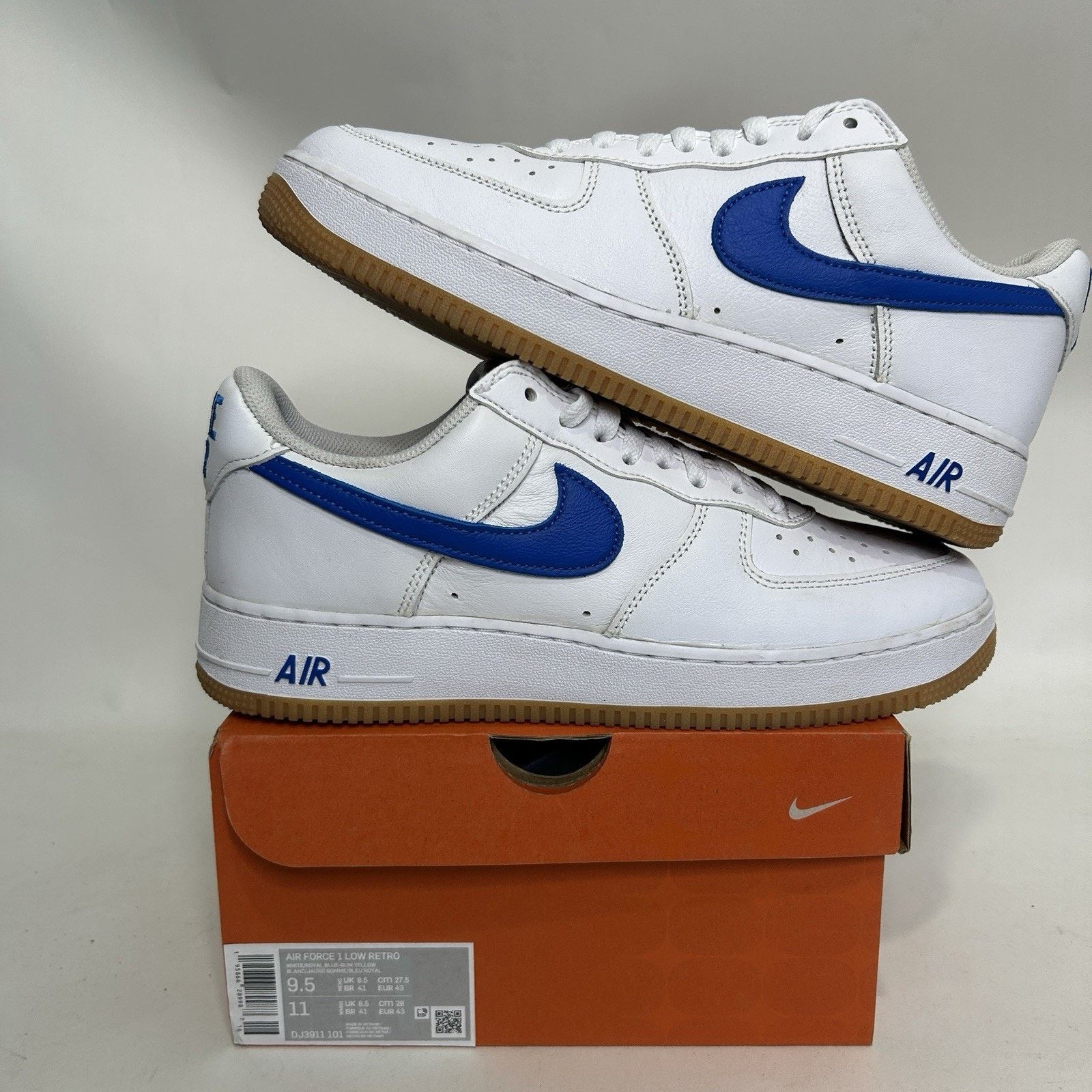 Nike Nike Air Force 1 Low Retro Color Of Month “White Royal Blue” Size US 9.5 / EU 42-43 - 1 Thumbnail