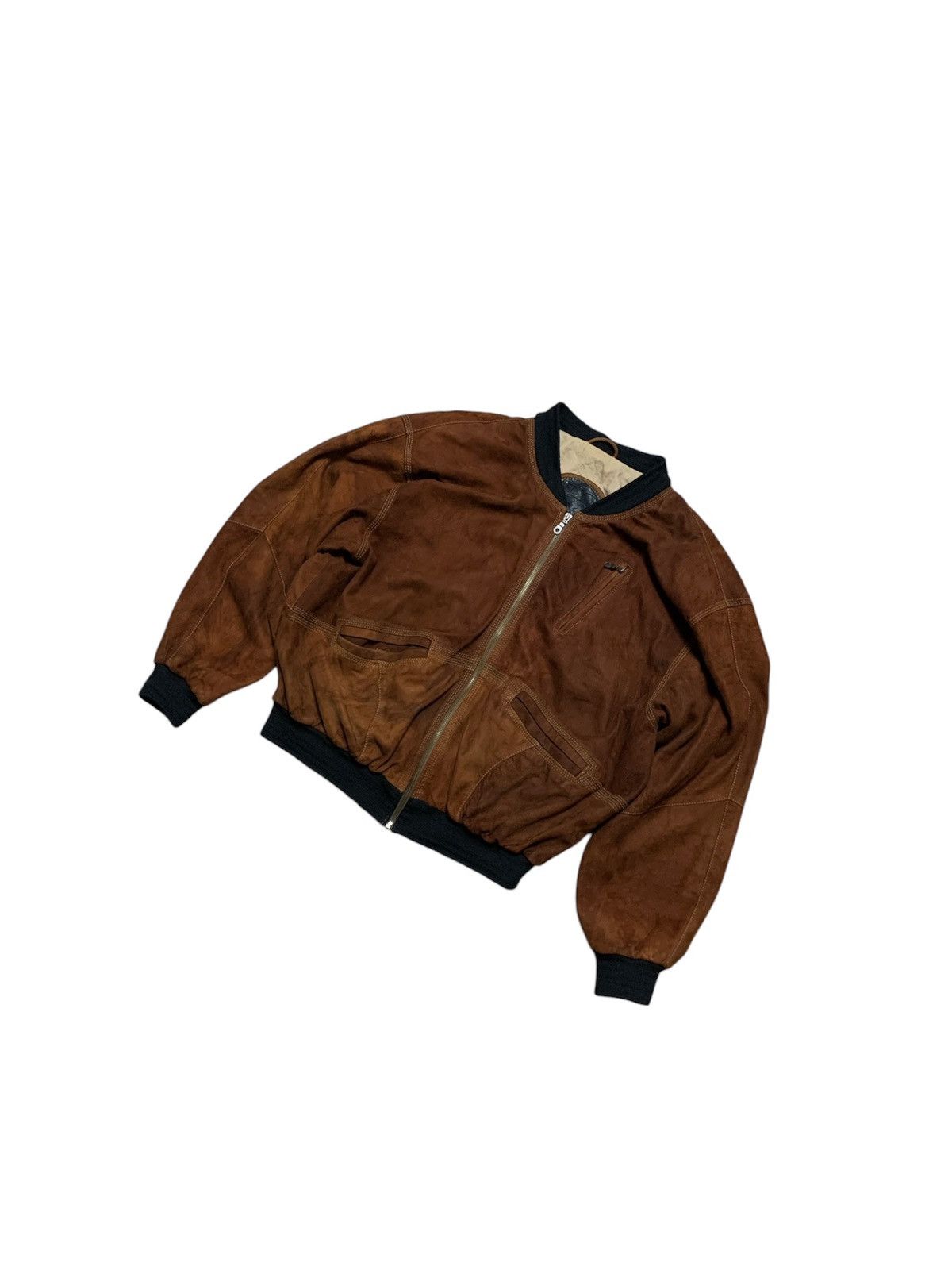 Vintage Brown Bomber Jacket Size US XXL / EU 58 / 5 - 4 Thumbnail
