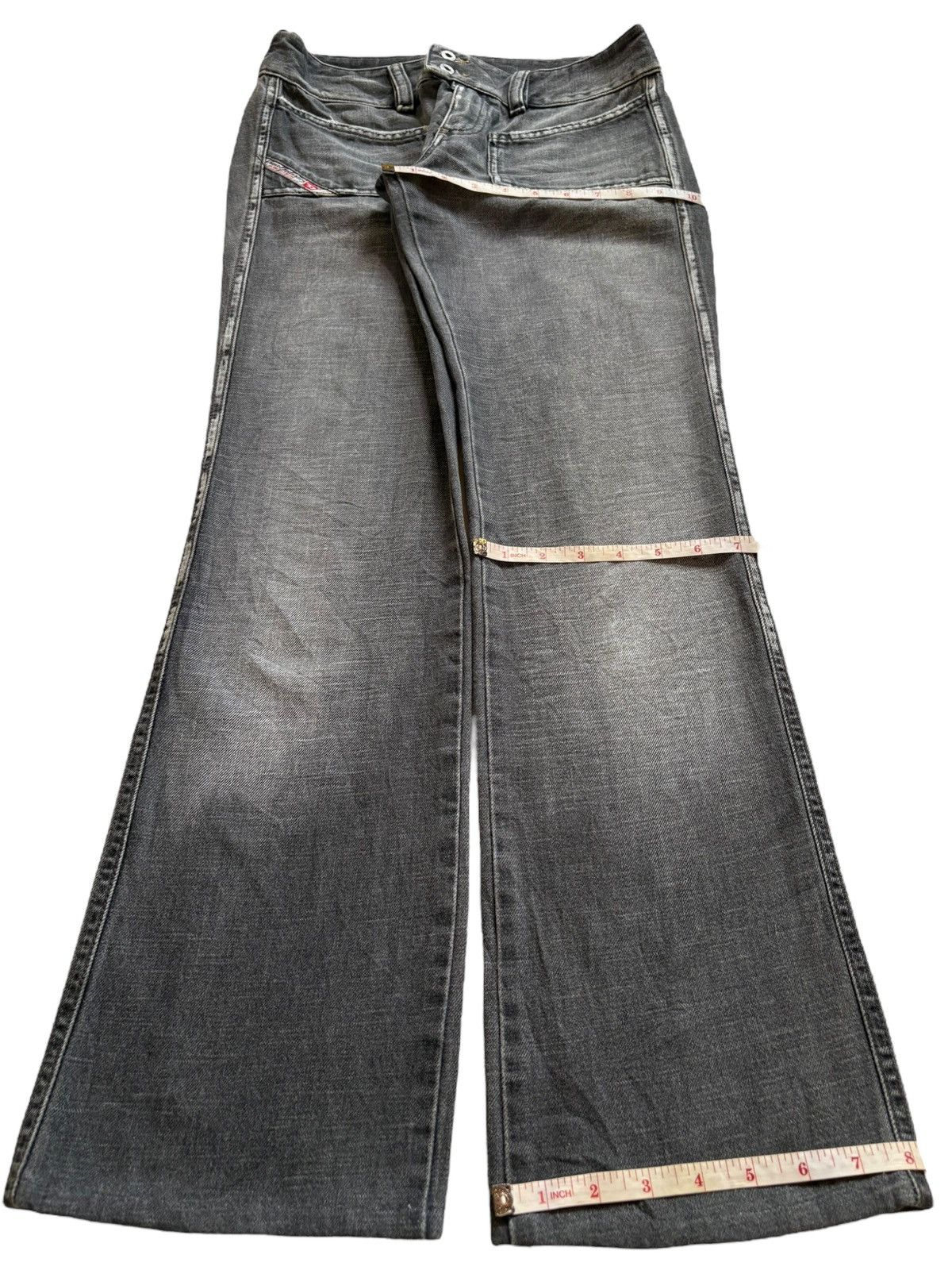 Designer × Diesel Vintage Italian Diesel Faded Wash Bush Pant Flare Jeans Size US 27 - 15 Thumbnail
