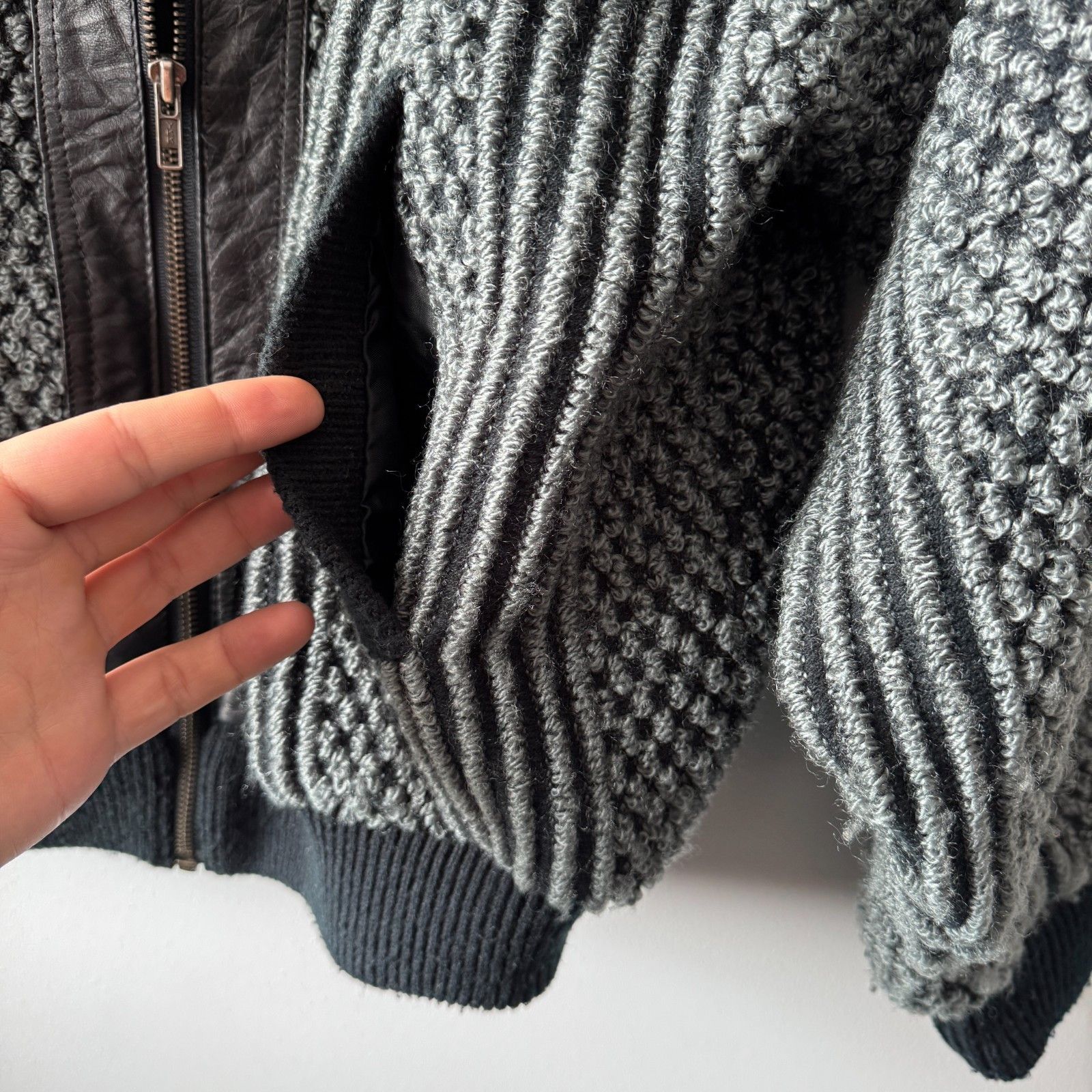 Vintage Vintage Archive Bomber Jacket Knitted Y2K Avant Garde Size US XL / EU 56 / 4 - 8 Thumbnail