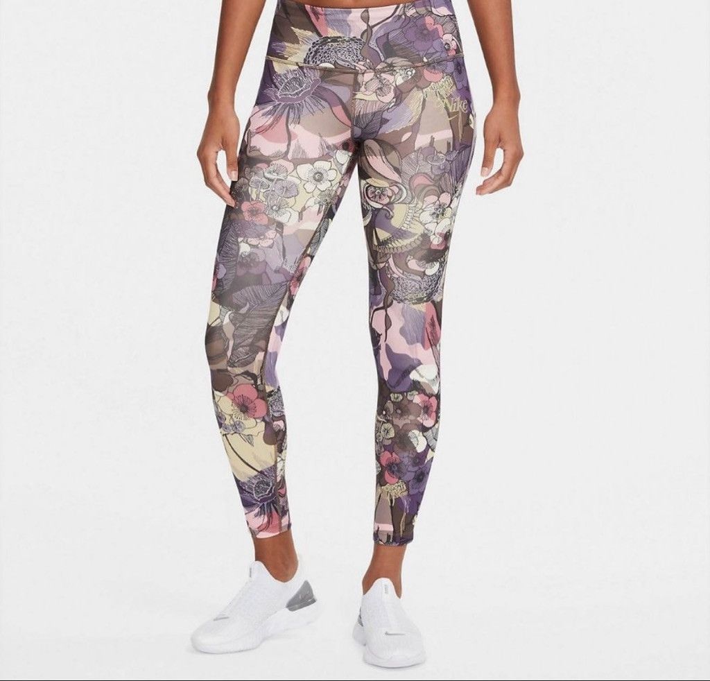Nike Women's Nike Floral Dri-Fit Leggings Size 25" / US 0 / IT 36 - 1 Thumbnail