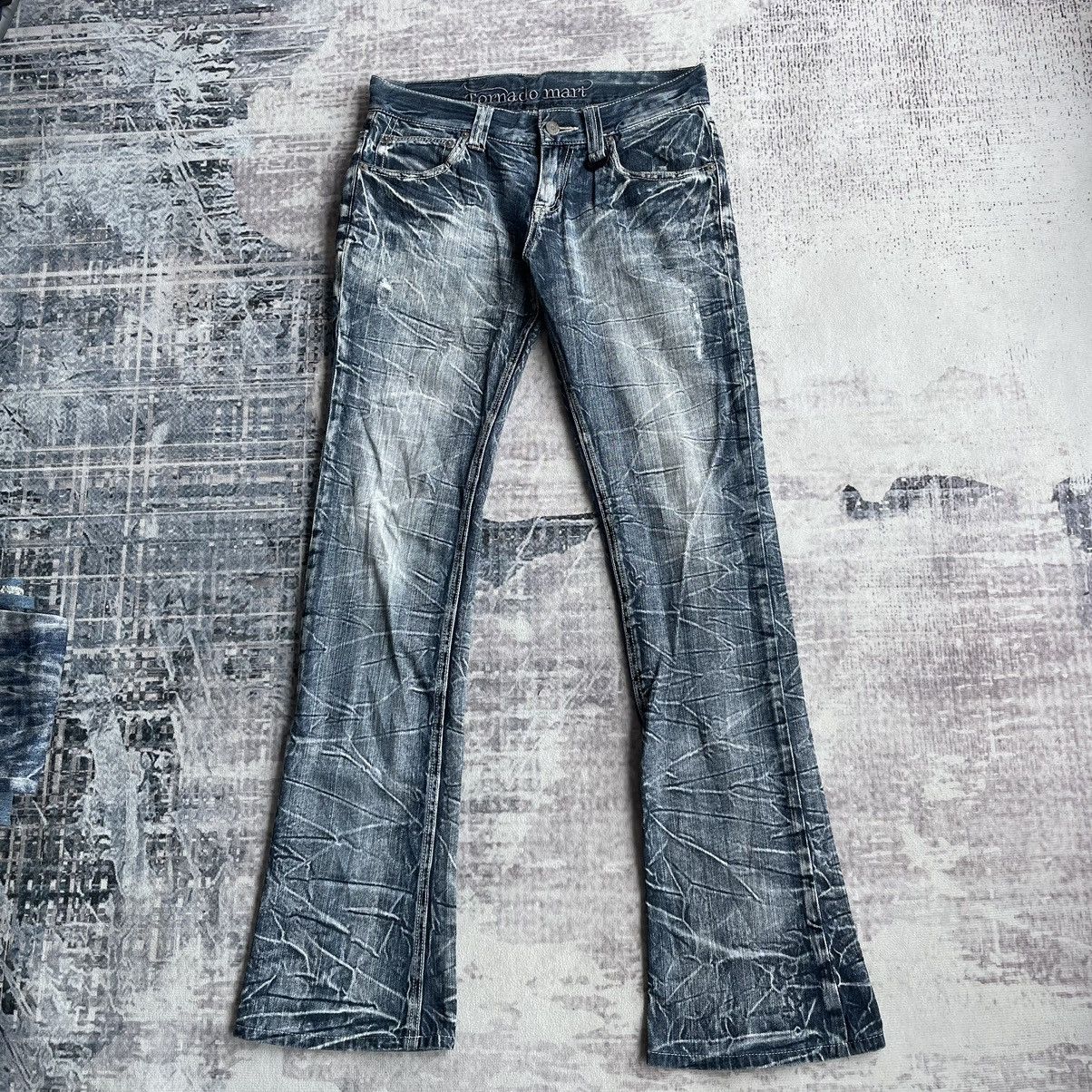 image of Vintage Tornado Mart Flare Washed Punk Denim Pants, Men's (Size 30)