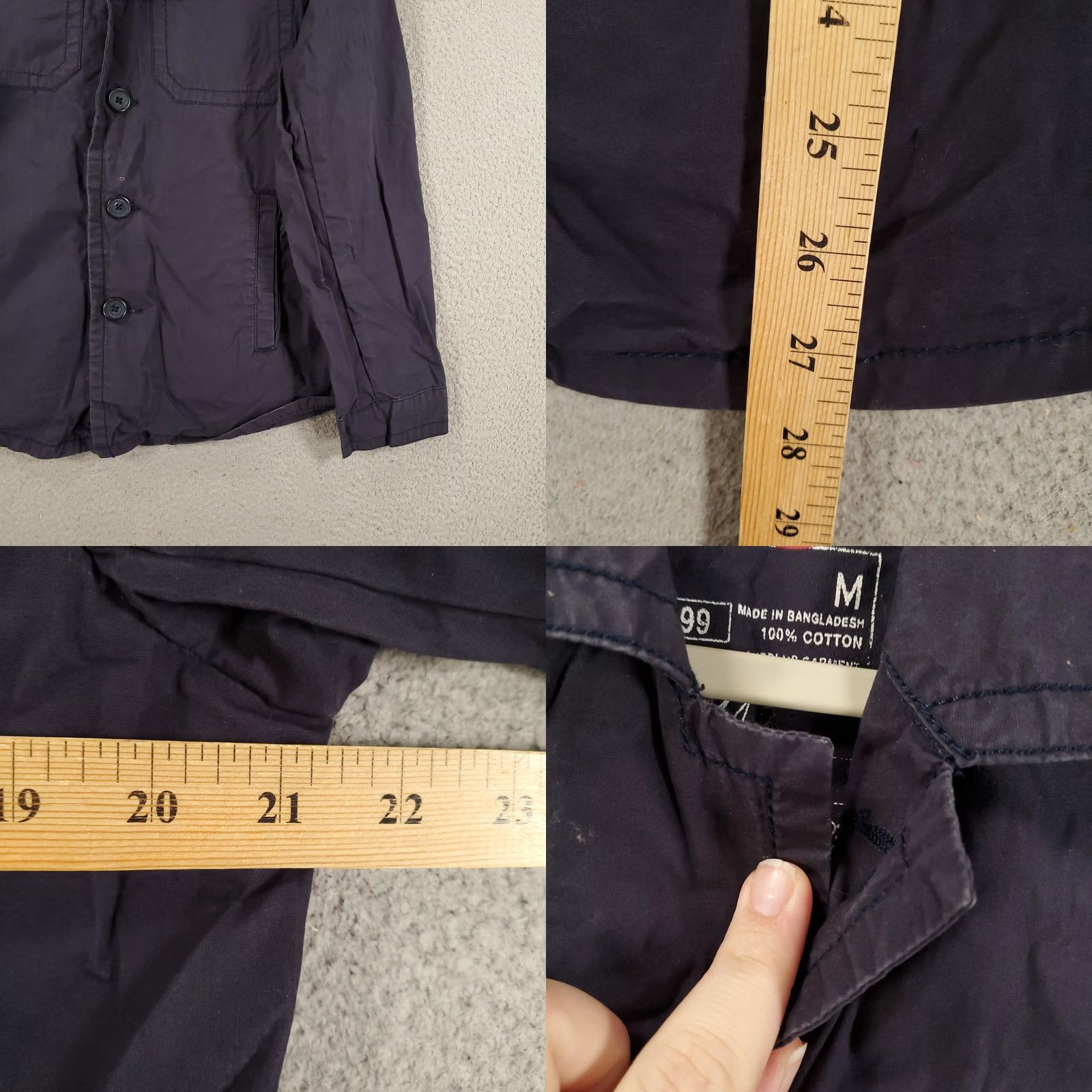 Nautica Nautica Mens Medium Navy Canvas Military Army Shacket Shirt Jacket Size US M / EU 48-50 / 2 - 8 Thumbnail