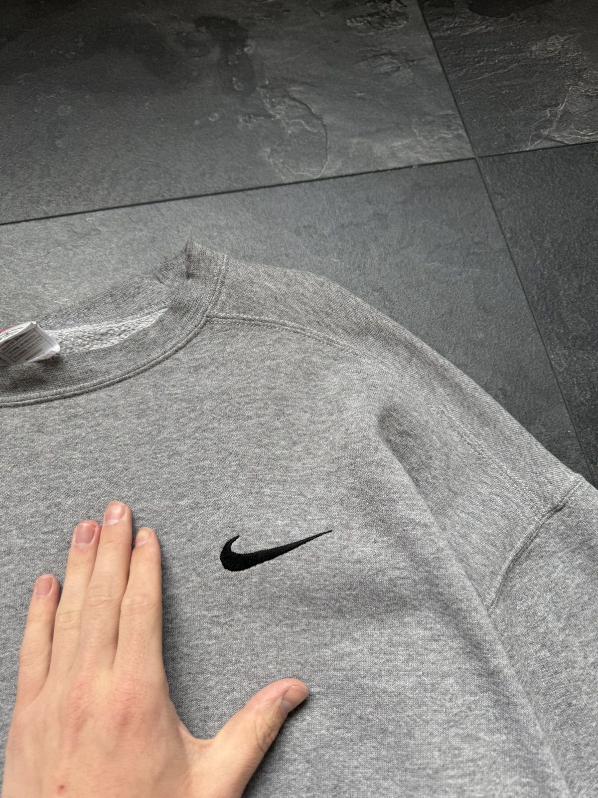 Nike × Vintage Nike vintage rare mini swoosh Nike oversize sweatshirt Size US L / EU 52-54 / 3 - 4 Thumbnail