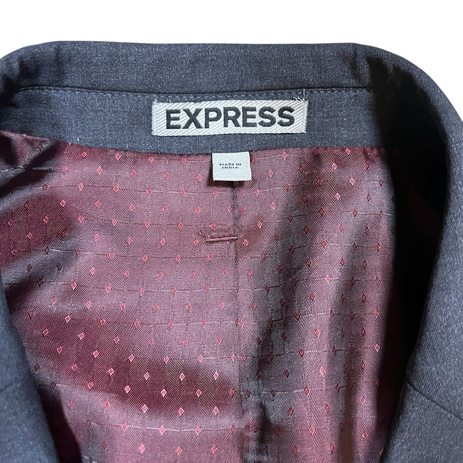 Express EXPRESS Photographer Blazer Jacket Slim Grey Suit Size 40R Size 40R - 2 Thumbnail