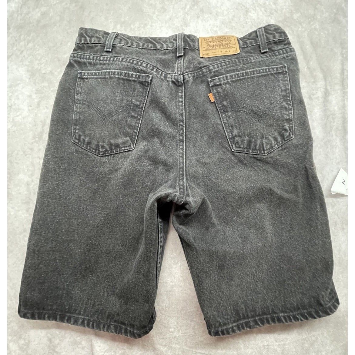 Vintage 90s Levi's 550 Relaxed Fit Orange Tab Black Denim Je