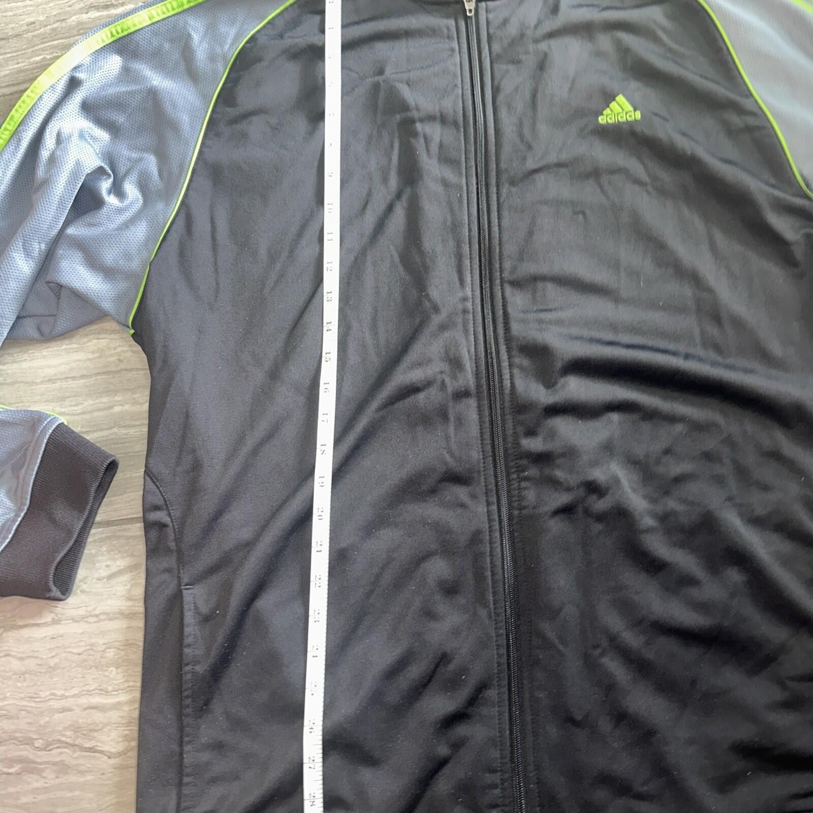 Adidas Vtg Adidas Black Gray Green Striped Jacket Size XXL Size US XXL / EU 58 / 5 - 6 Thumbnail