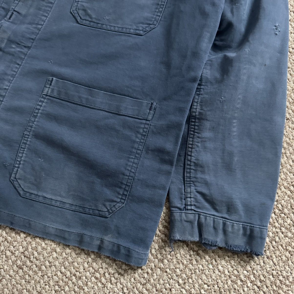 Le Laboureur 70-80s French Vintage Faded Cotton Works Very Worn Jacket Size US XL / EU 56 / 4 - 7 Thumbnail
