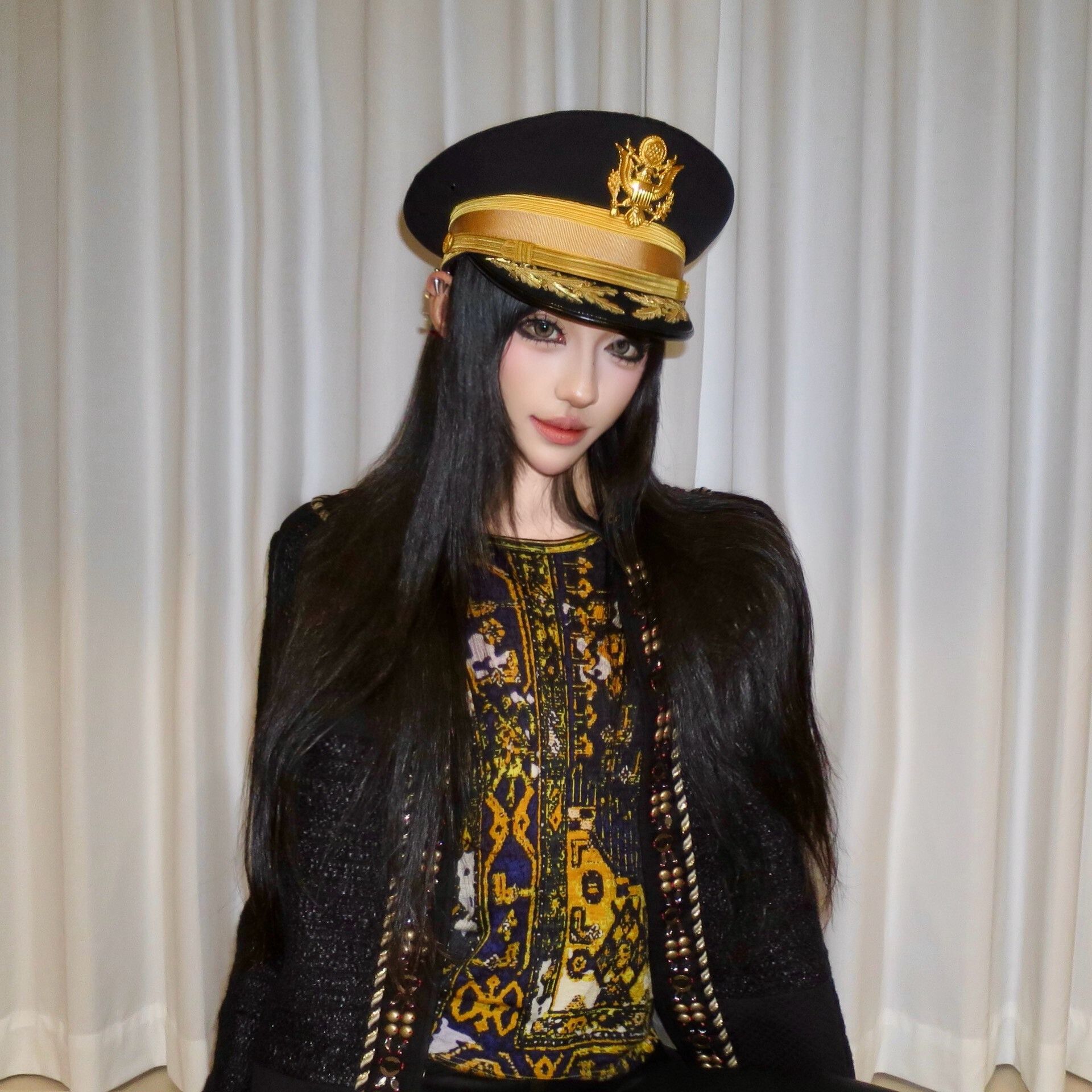 Vivienne Tam Embellished Black Tweed Jacket