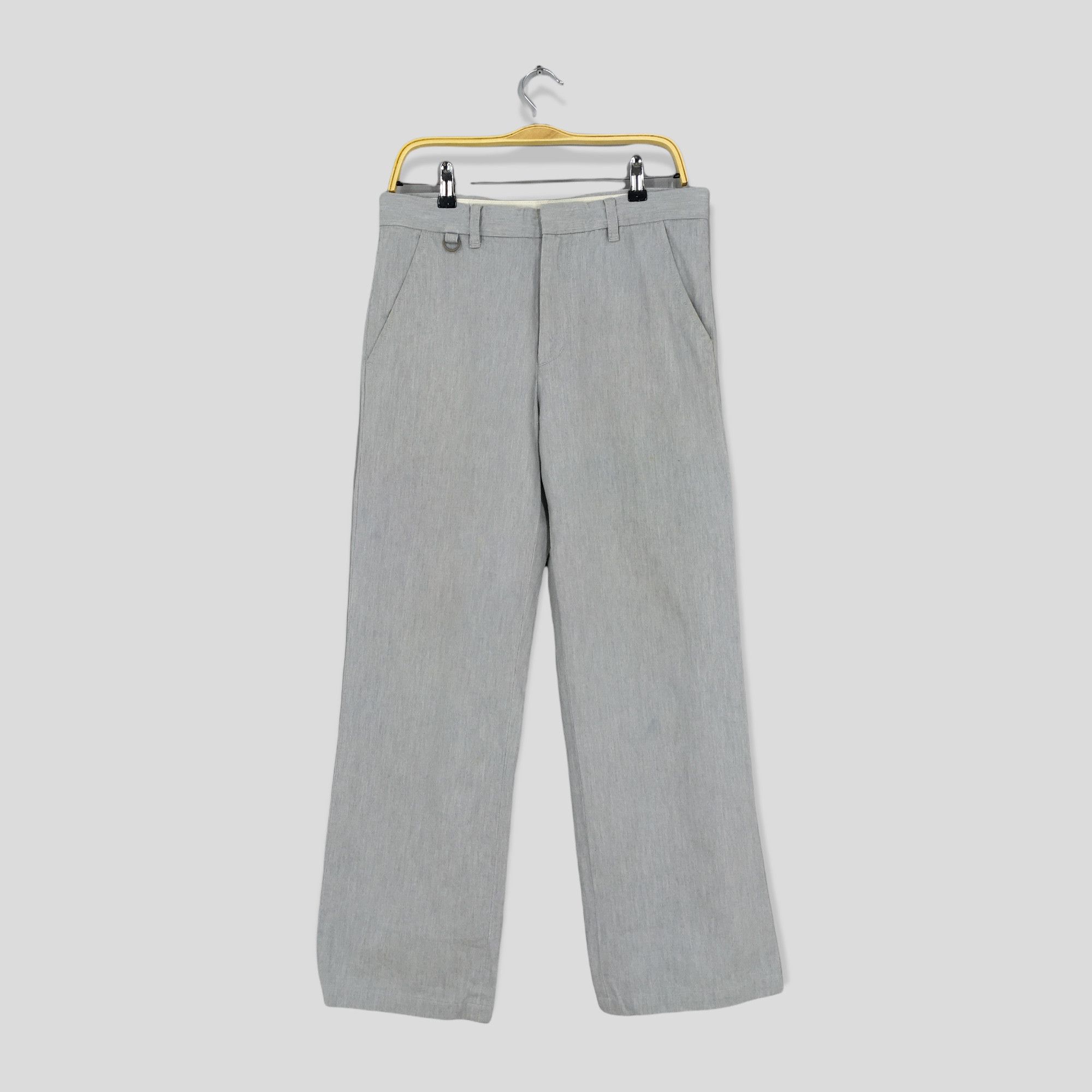 image of Size 32X29 Factotum Japanese Gray Denim Pants Straight Cut in Grey, Men's