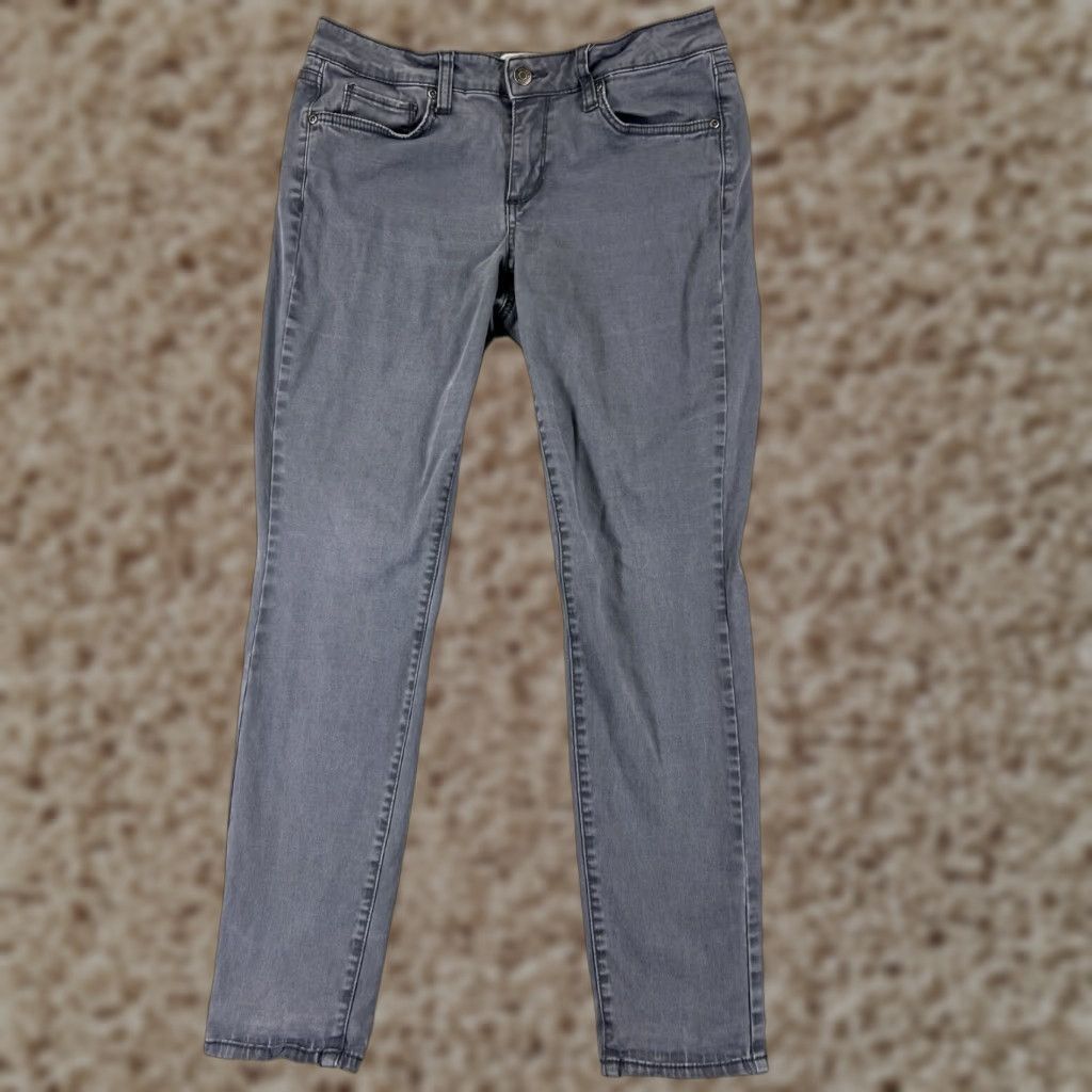 Vintage Sonoma Jeans Womens 10 Gray Skinny Leg Cotton Viscose Blend Stretch 28x27 Casual Slim Denim Modern 90s? Size 32" / US 10 / IT 46 - 1 Thumbnail