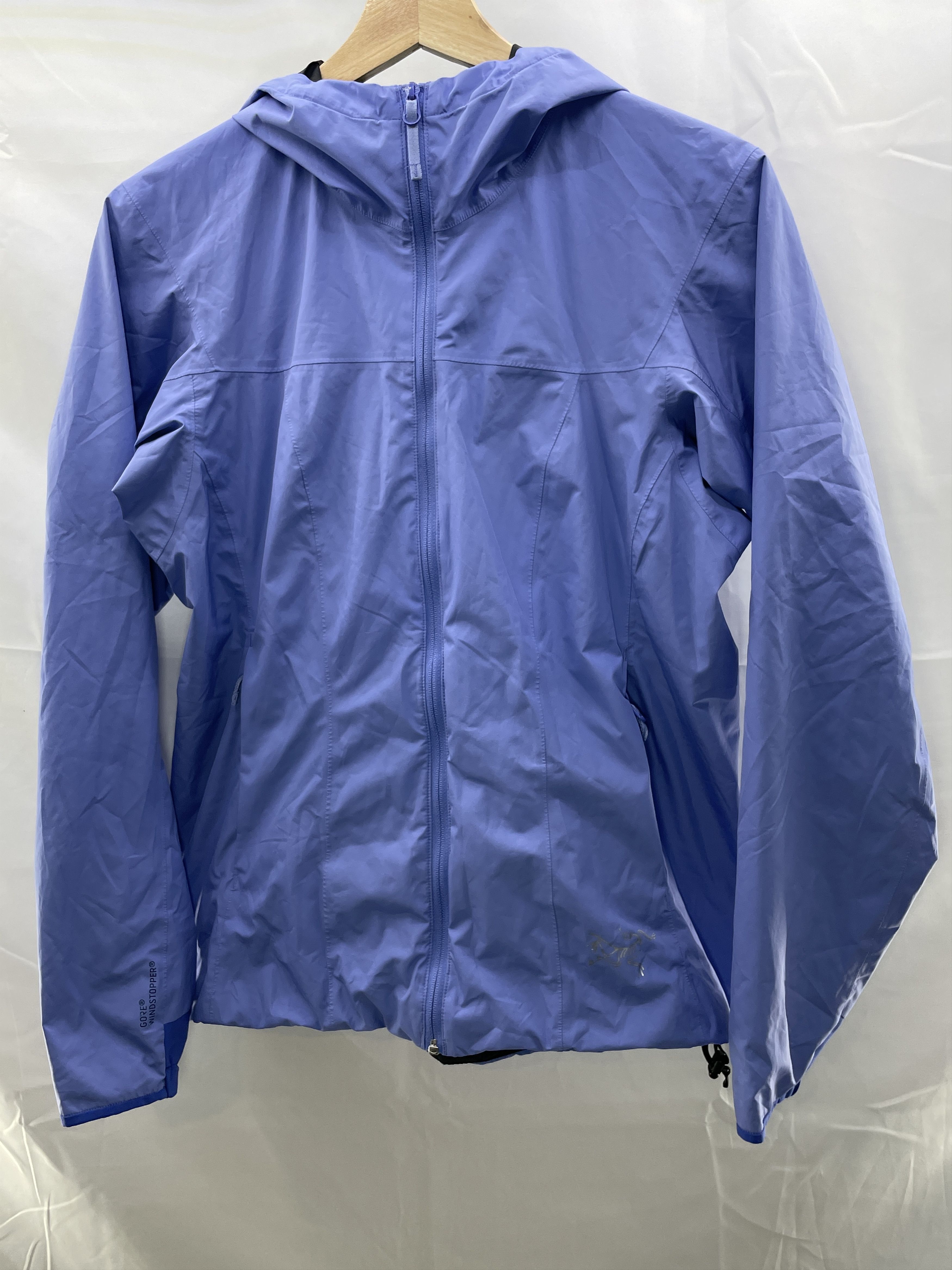 image of Arcteryx Solano Softshell Goretex Infinium Hoody Jacket in Cloudburst, Women's (Size Small)