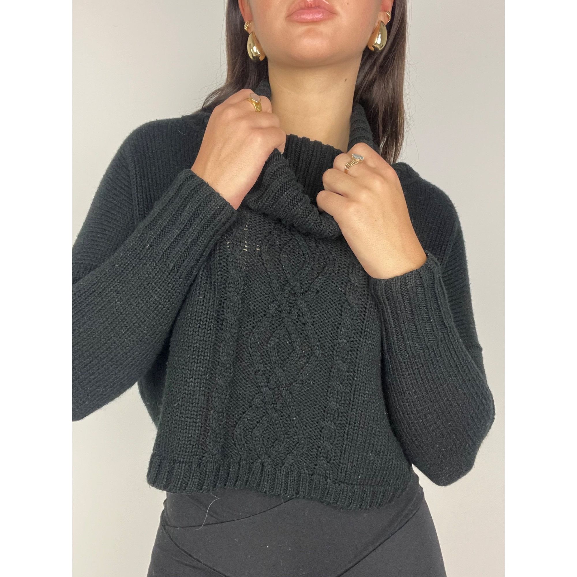 Other XS Black Cropped Turtleneck Size XS / US 0-2 / IT 36-38 - 3 Thumbnail