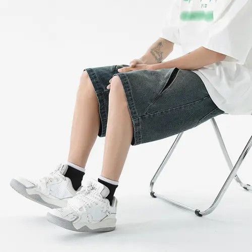 Other Dark blue denim zipper shorts Size US 32 / EU 48 - 5 Thumbnail