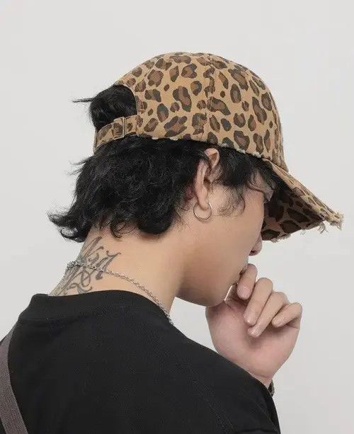 Other Retro punk vintage leopard distressed raw cap hat Size ONE SIZE - 7 Thumbnail