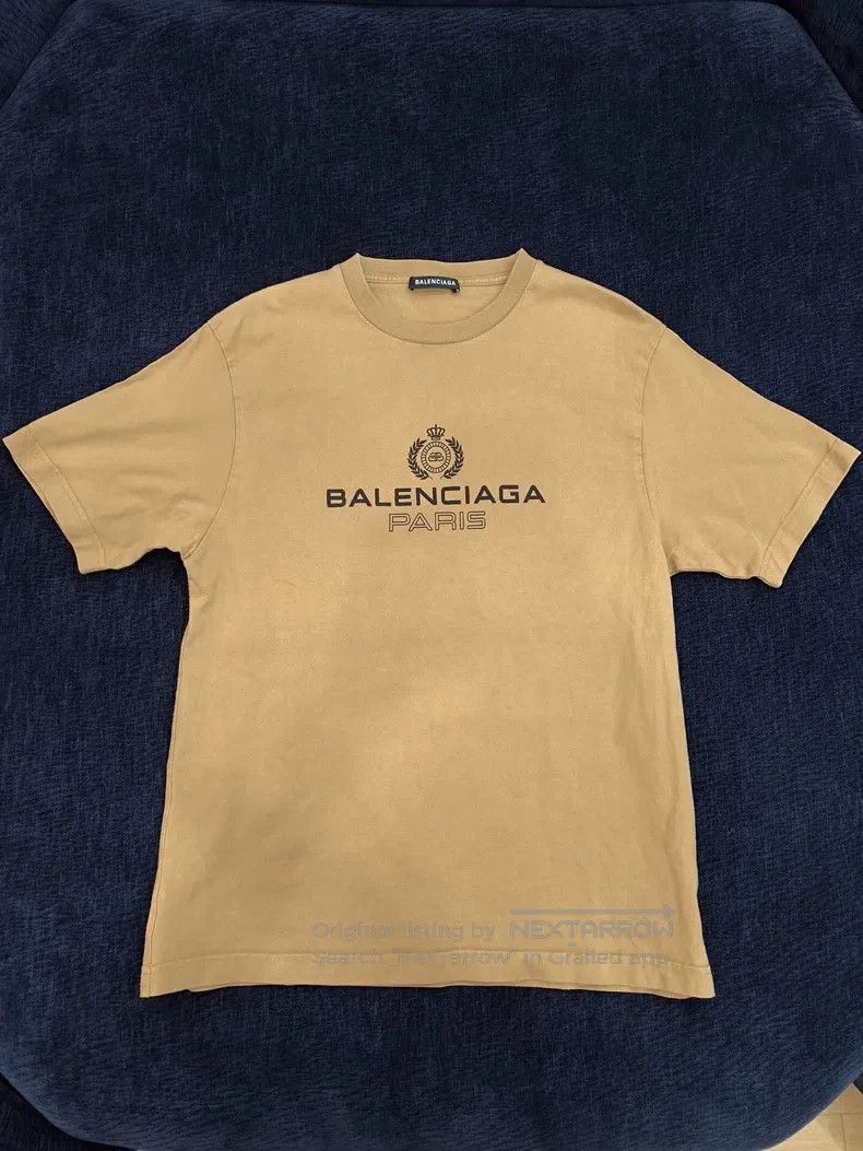Balenciaga Balenciaga Wheat Crown Letter Printed Short Sleeve T-Shirt Size XS / US 0-2 / IT 36-38 - 1 Thumbnail