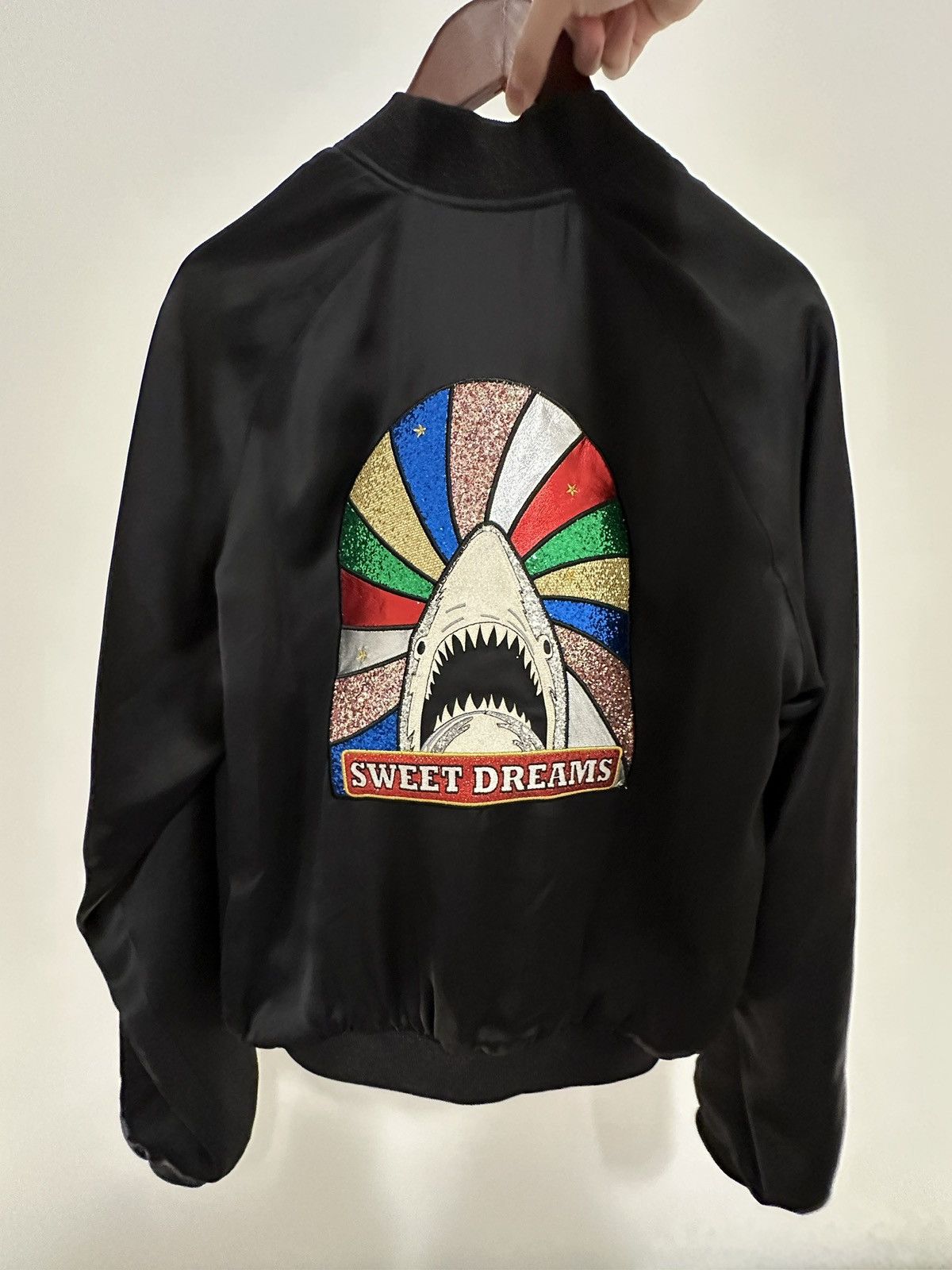 Saint Laurent Paris “SWEET DREAMS” Satin Bomber Jacket - Sz 48 Size US M / EU 48-50 / 2 - 3 Thumbnail