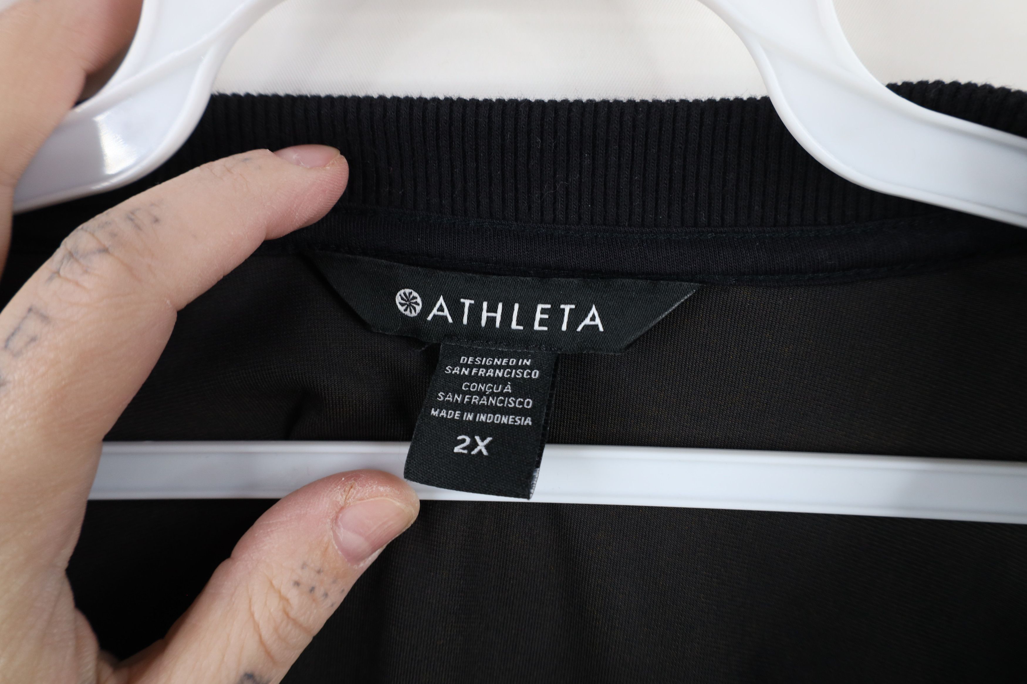 Athleta × Vintage Athleta Retroplush Heavyweight Crewneck Sweatshirt Black Size XXL / US 16-18 / IT 52-54 - 7 Thumbnail