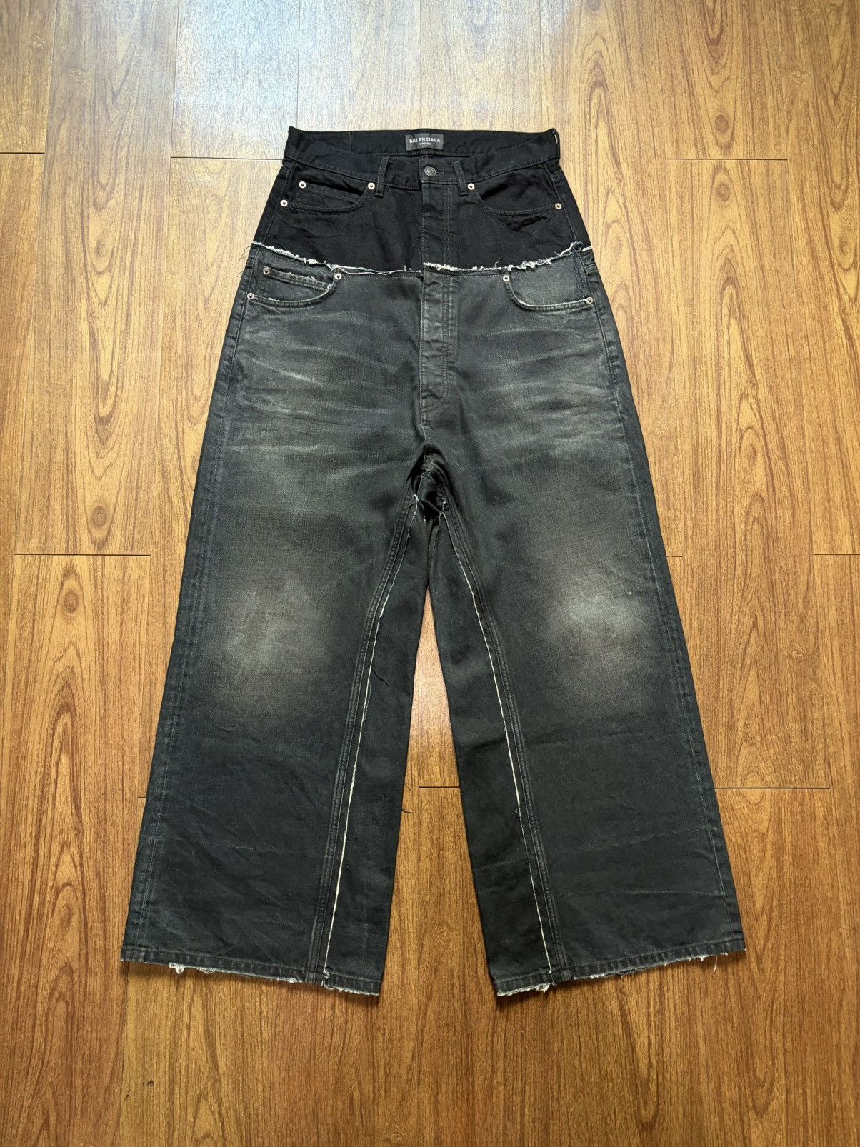 Balenciaga Balenciaga cut up jeans | Grailed