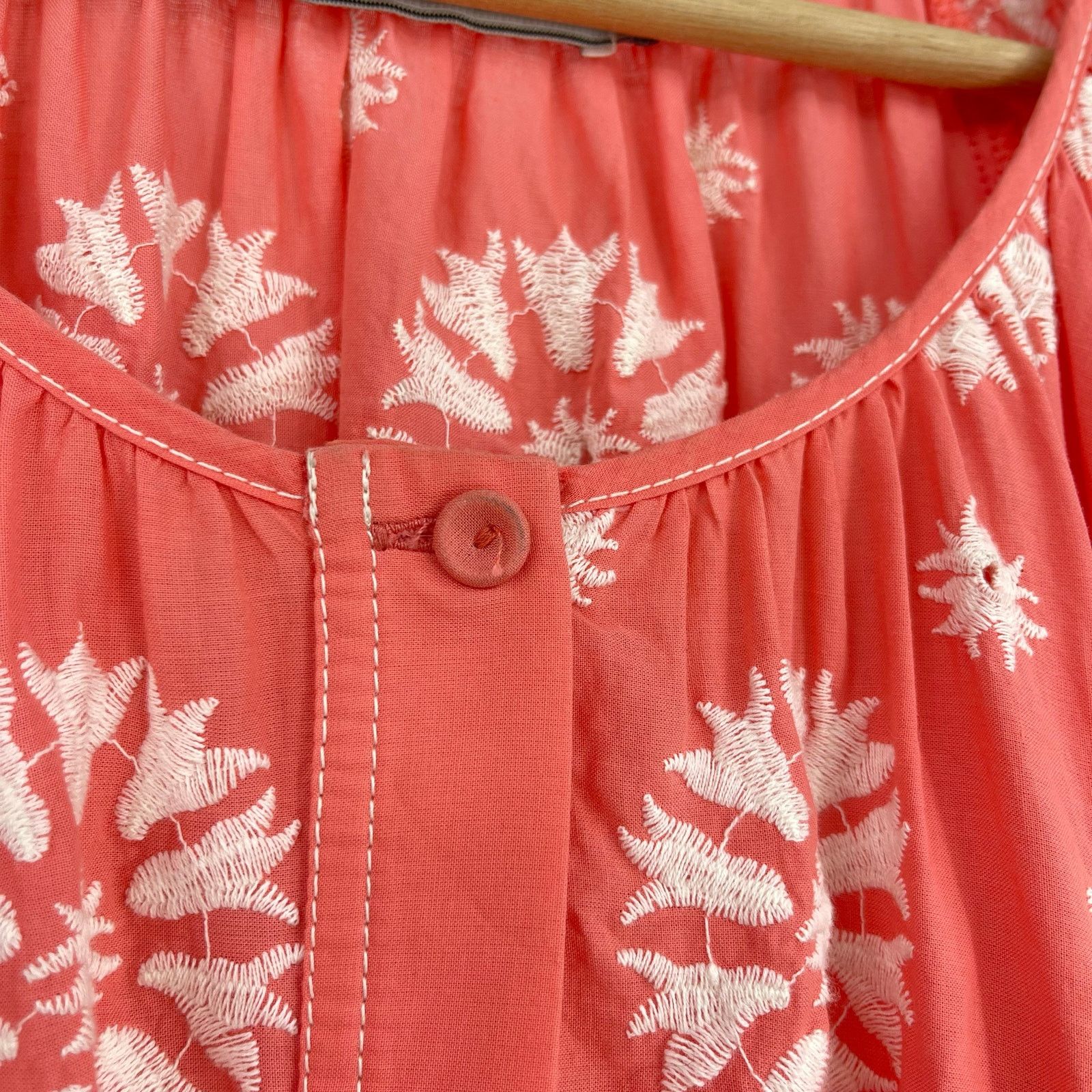 Other Devotion Twins | Coral Embroidered Cotton Dress S Size S / US 4 / IT 40 - 6 Thumbnail