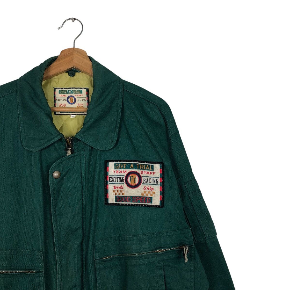 Japanese Brand 📌Vintage Bomber Jacket Team F1 Staff Racing Big Logo Size US M / EU 48-50 / 2 - 5 Thumbnail