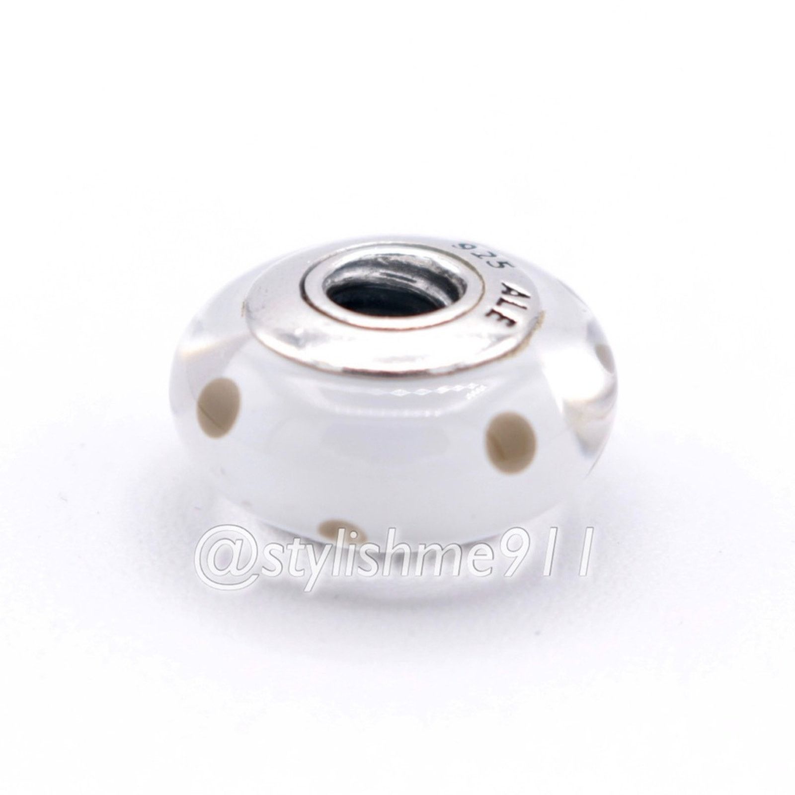 pandora Authentic Pandora White and Black Polka Dots Charm Size ONE SIZE - 9 Thumbnail