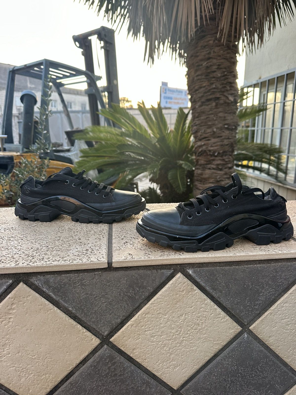 Adidas × Raf Simons Raf Simons x Adidas Shoes Sneakers Detroit Runner Black Size US 7 / EU 40 - 1 Thumbnail