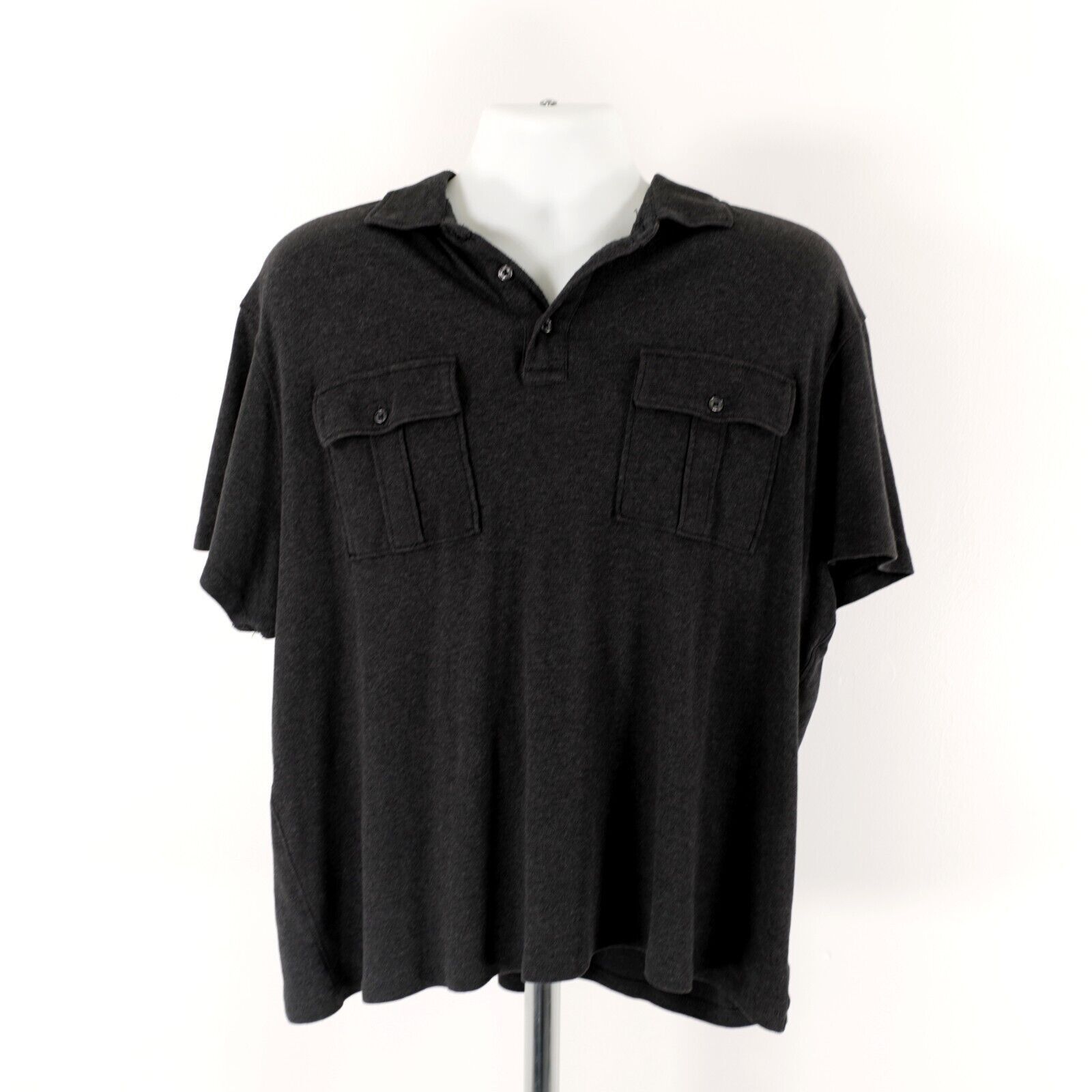 Michael Kors Michael Kors Gray 2XL Textured Cotton Dress Shirt Short Slee Size US XL / EU 56 / 4 - 2 Thumbnail