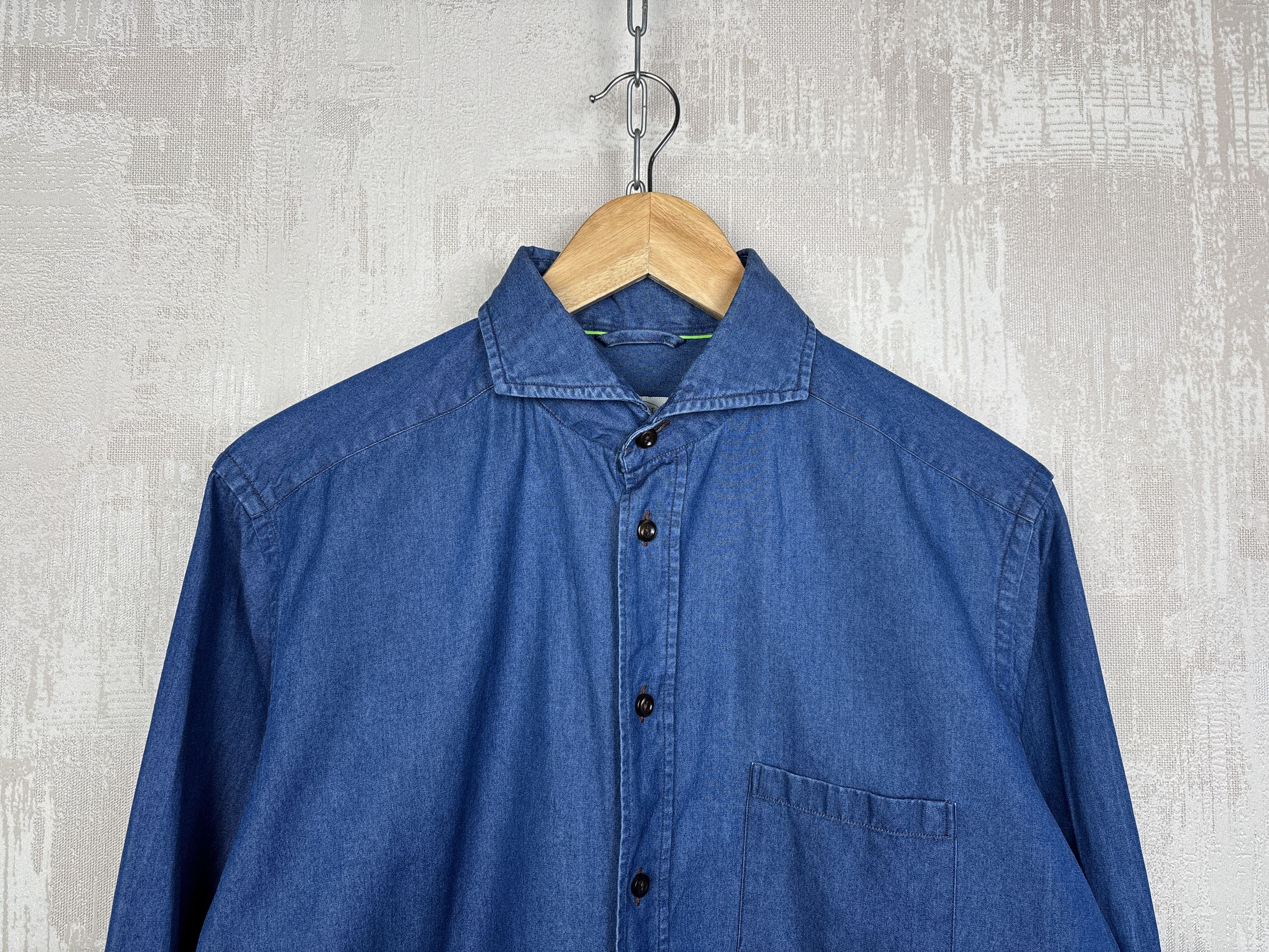 Eton Eton Contemporary Denim Dress Shirt Button Up Size US M / EU 48-50 / 2 - 4 Thumbnail