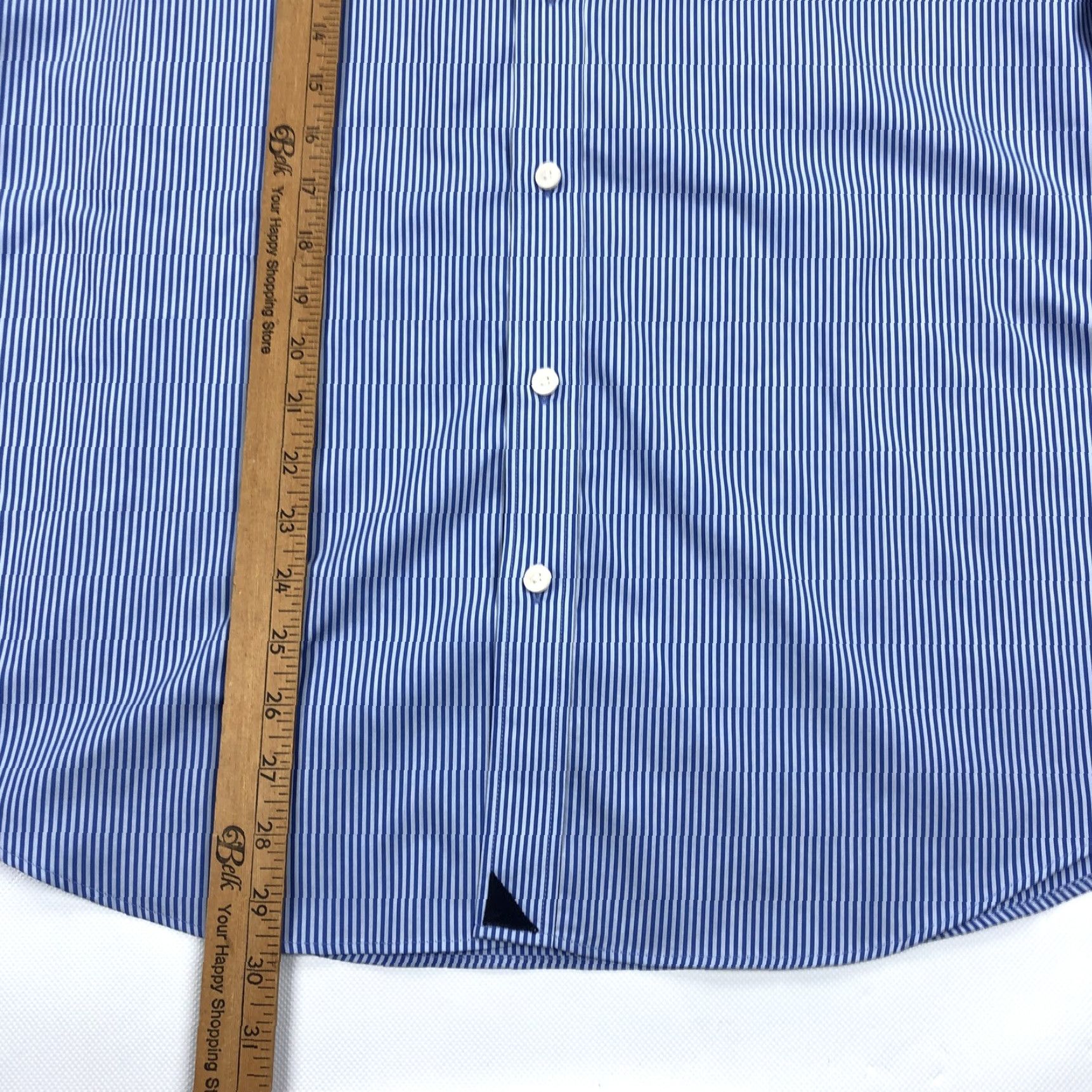 UNTUCKit UNTUCKit Men's XL Blue White Stripe Two Ply Cotton Button-Down Shirt Size US XL / EU 56 / 4 - 5 Thumbnail